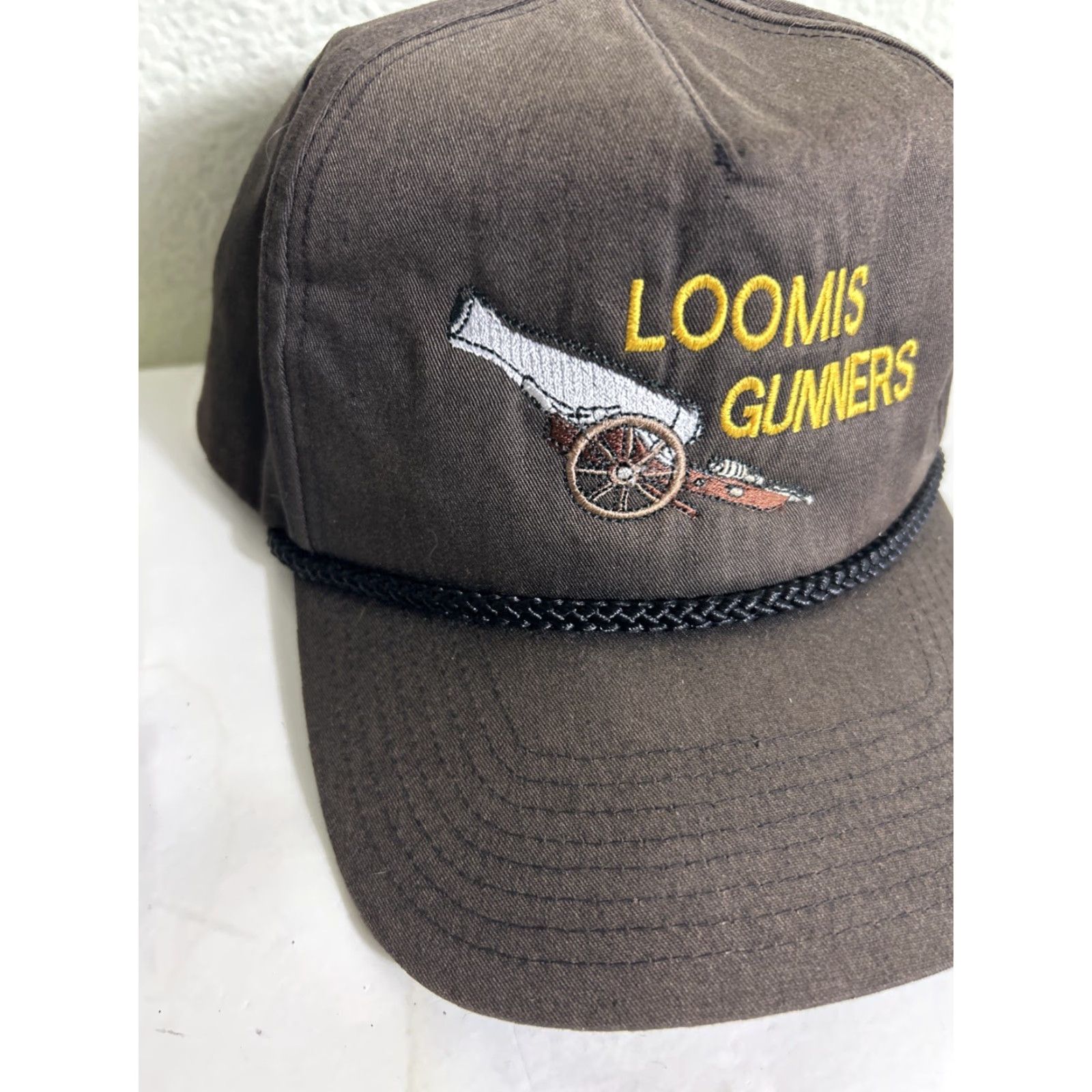 Vintage VINTAGE Richardson Baseball Hat Strap Back Brown Loomis Gunners Adjustable Men Size ONE SIZE - 2 Thumbnail