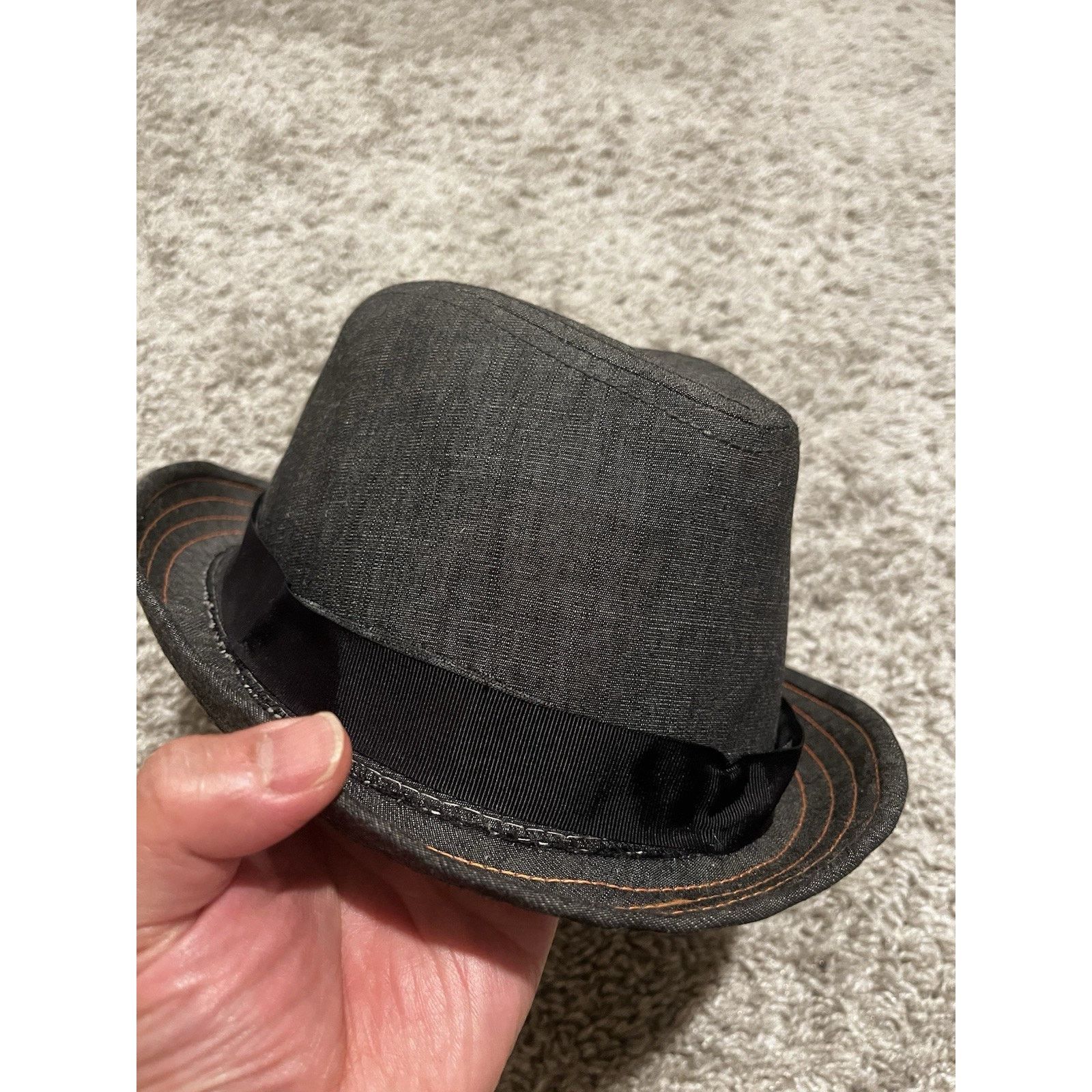 Goorin Bros. Goorin Bros Denim Fedora Hat Medium Gray Trilby Mens NWT Size ONE SIZE - 1 Thumbnail