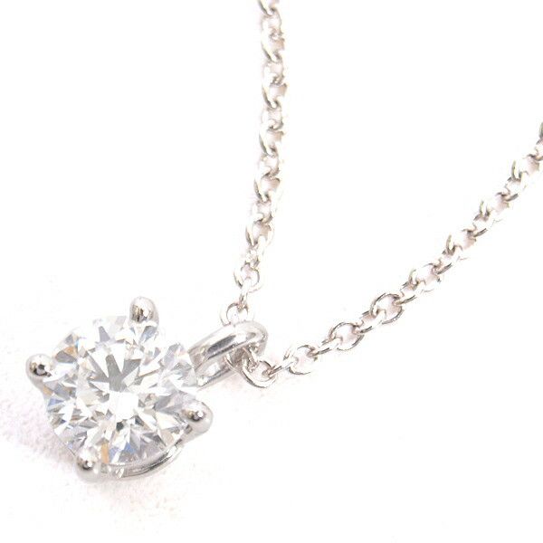 Tiffany & Co. Tiffany & Co. Tiffany PT950 Solitaire Diamond Necklace Metal Necklace DUTY FREE for USA Size ONE SIZE - 1 Thumbnail