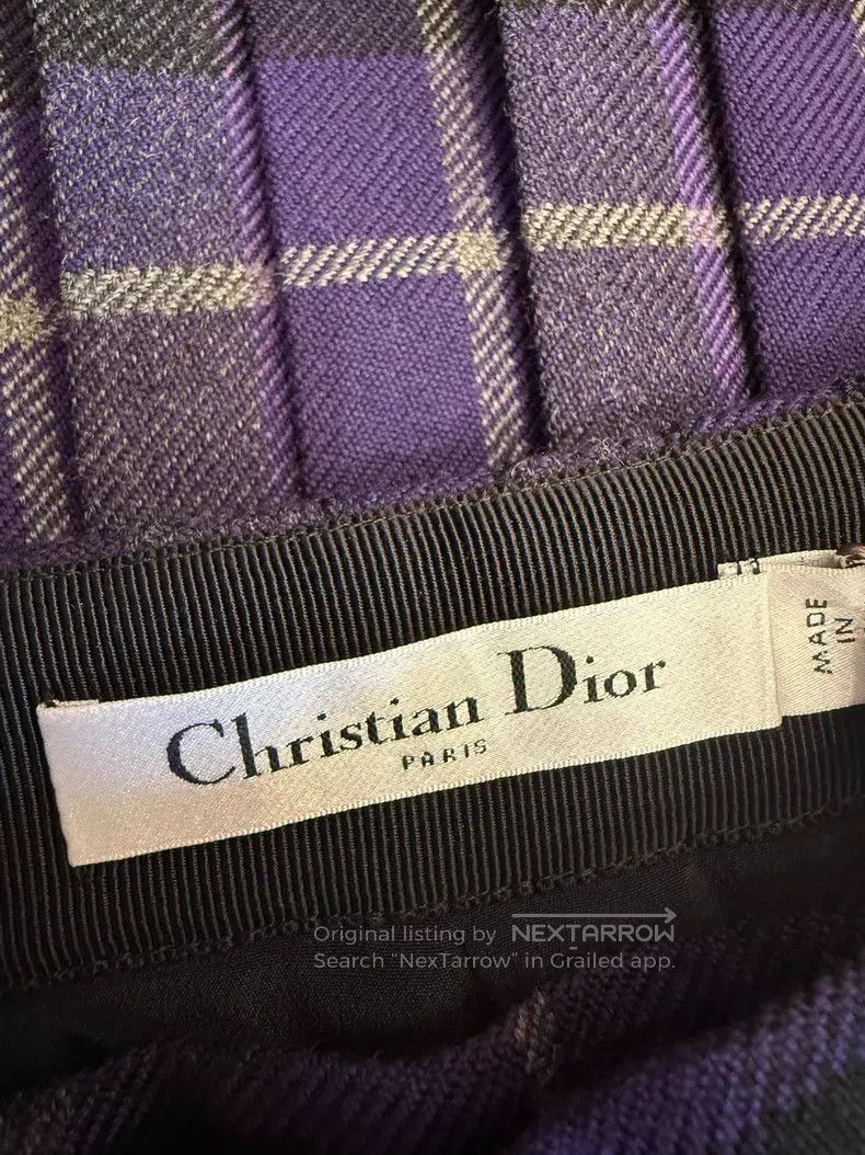 Dior Dior Plaid pleated skirt Size 24" / US 00 / IT 34 - 4 Thumbnail