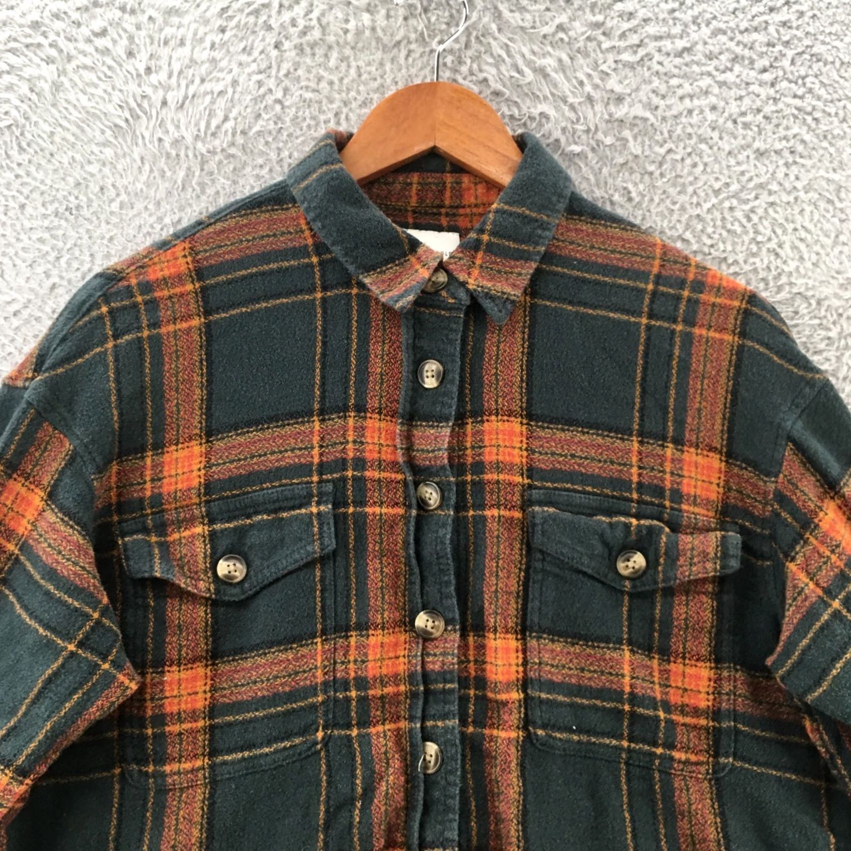 American Eagle Outfitters American Eagle Outfitters Button Up Shirt Womens L Multicolor Plaid Cotton Blend Size L / US 10 / IT 46 - 2 Thumbnail