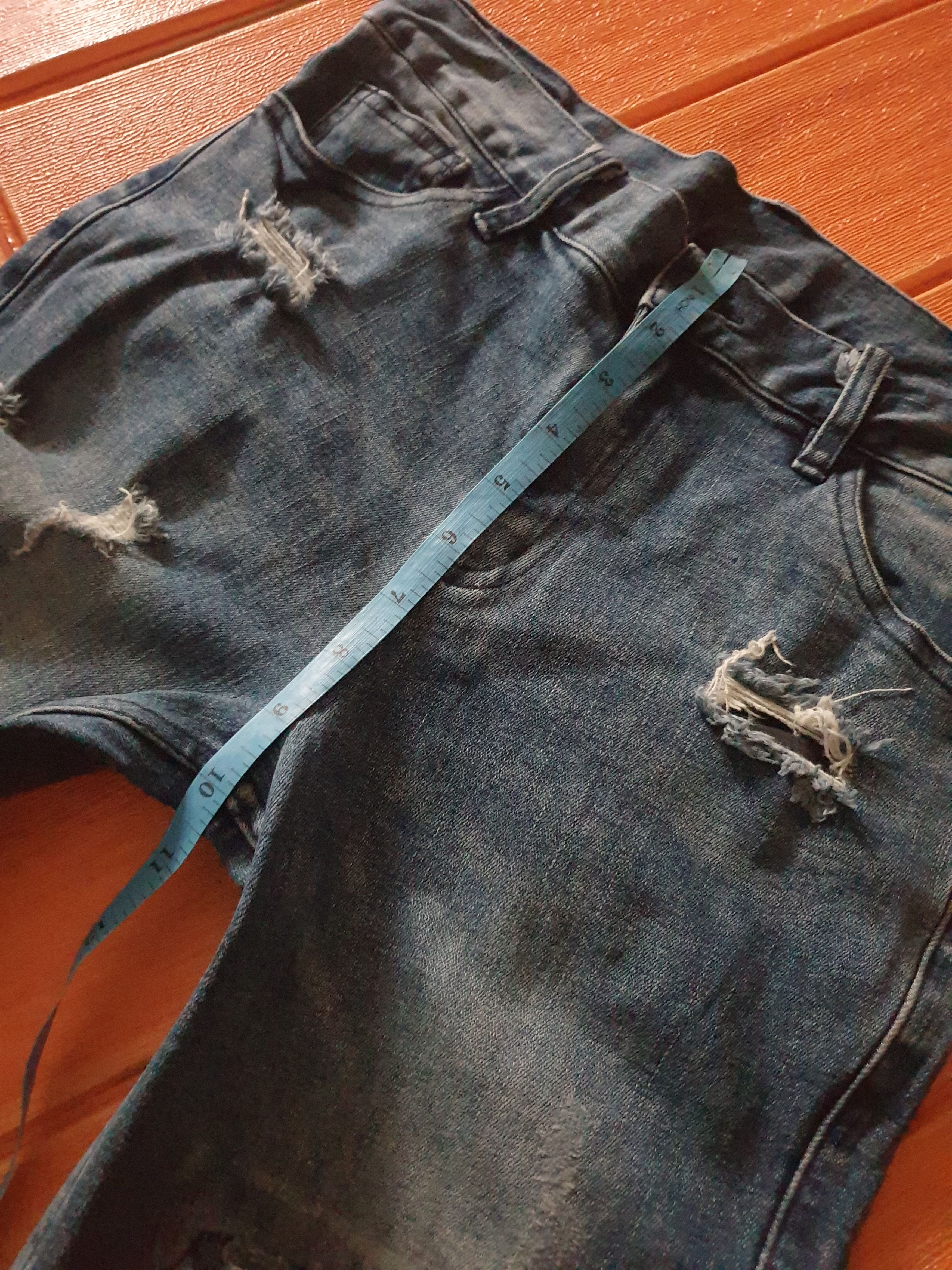 Japanese Brand Dance schon distressed patchwork denim pant Size US 30 / EU 46 - 10 Thumbnail