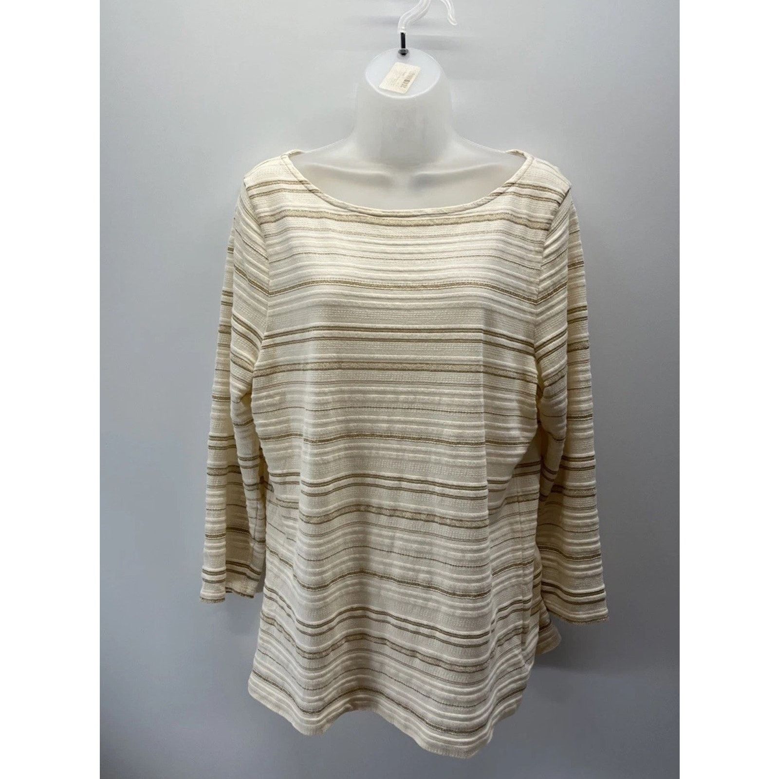 Lauren Ralph Lauren Lauren Ralph Lauren Women's Striped Shirt Blouse Brown XL Size XL / US 12-14 / IT 48-50 - 1 Thumbnail