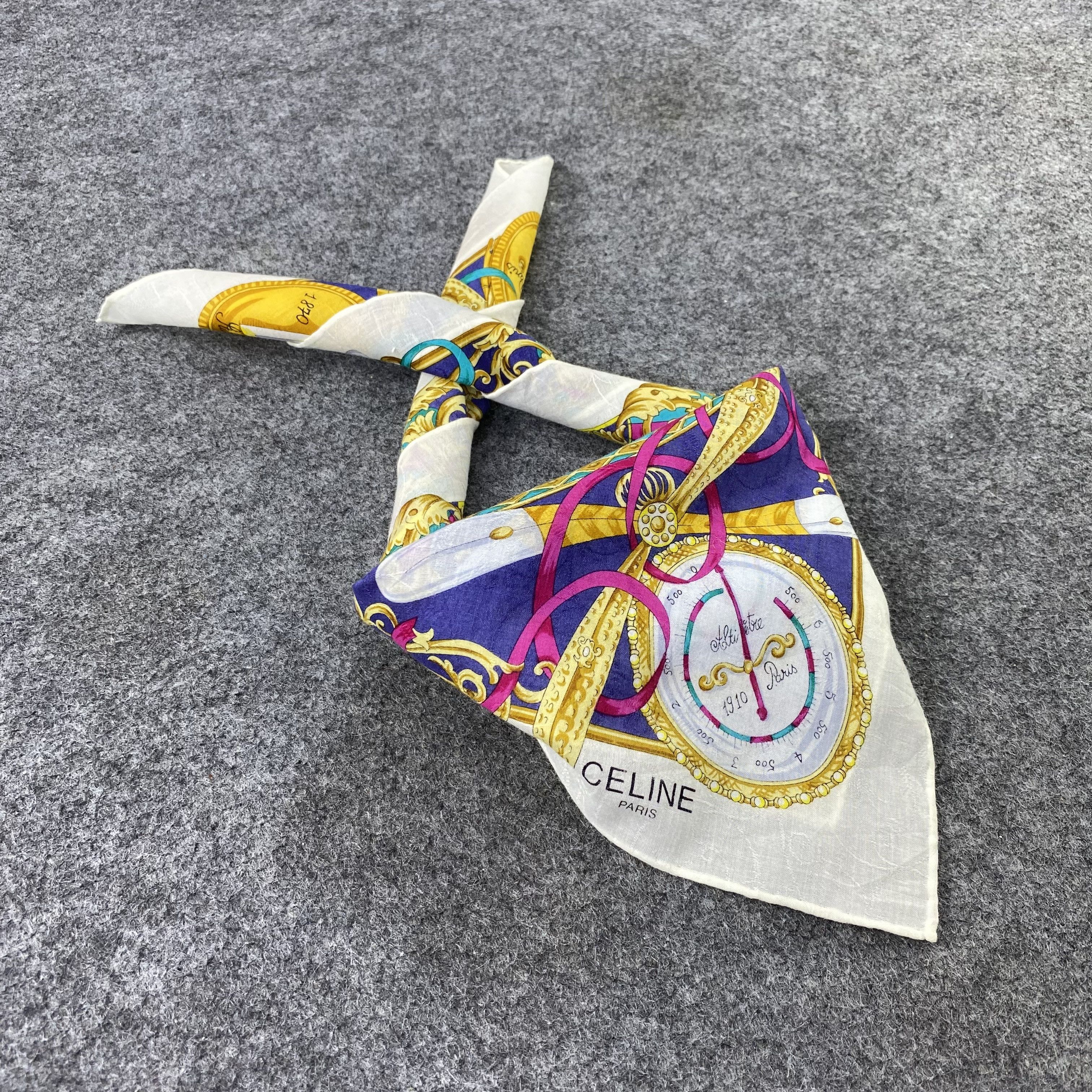 Celine × Vintage Celine Handkerchief / Bandana / Neckerchief-B1222 Size ONE SIZE - 1 Thumbnail