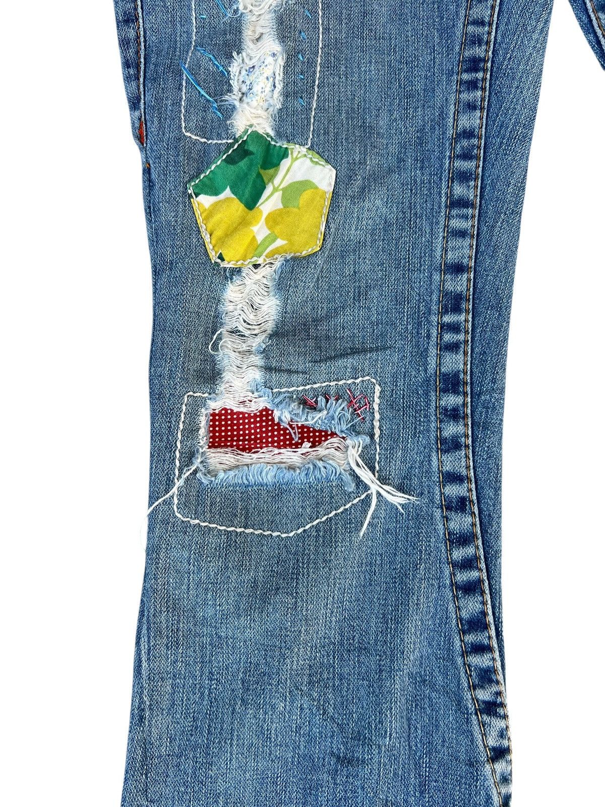 True Religion × Vintage 2000s True Religion Woodstock Patchwork Denim Bootcut Jeans Size 27" / US 4 / IT 40 - 9 Thumbnail