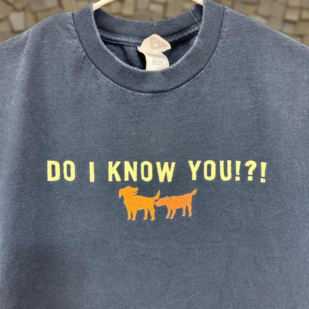 Vintage VINTAGE Alstyle Apparel & Activewear Dog T-Shirt Shirt Men L Blue Graphic Print Short Sleeve Crew Neck Funny Dog Theme 90s Size US L / EU 52-54 / 3 - 1 Thumbnail