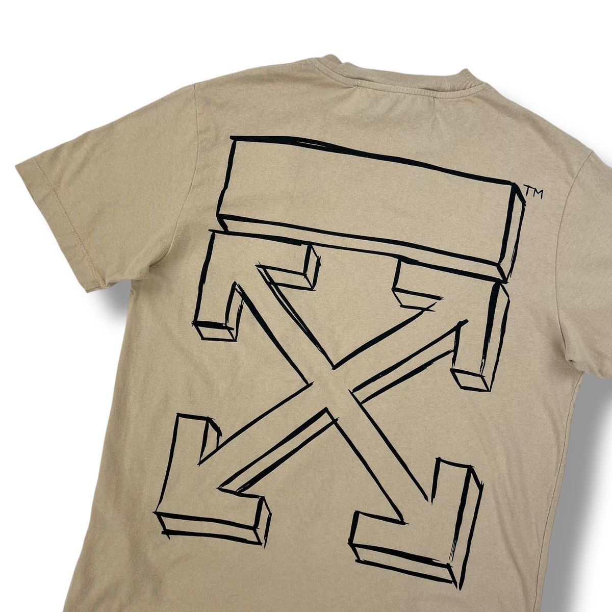 Off-White Off-White 3D Arrows Beige T Shirt Size US M / EU 48-50 / 2 - 1 Thumbnail