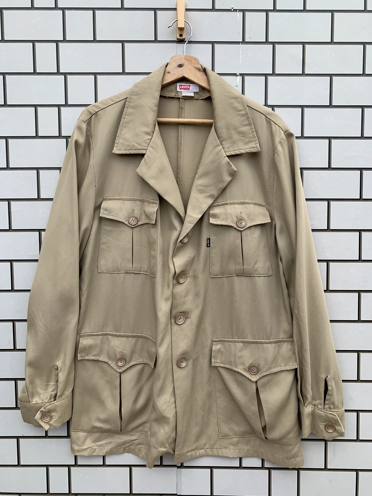Levi's Vintage 70s Levis Big’E Safari Workwear Jacket Size US M / EU 48-50 / 2 - 1 Thumbnail