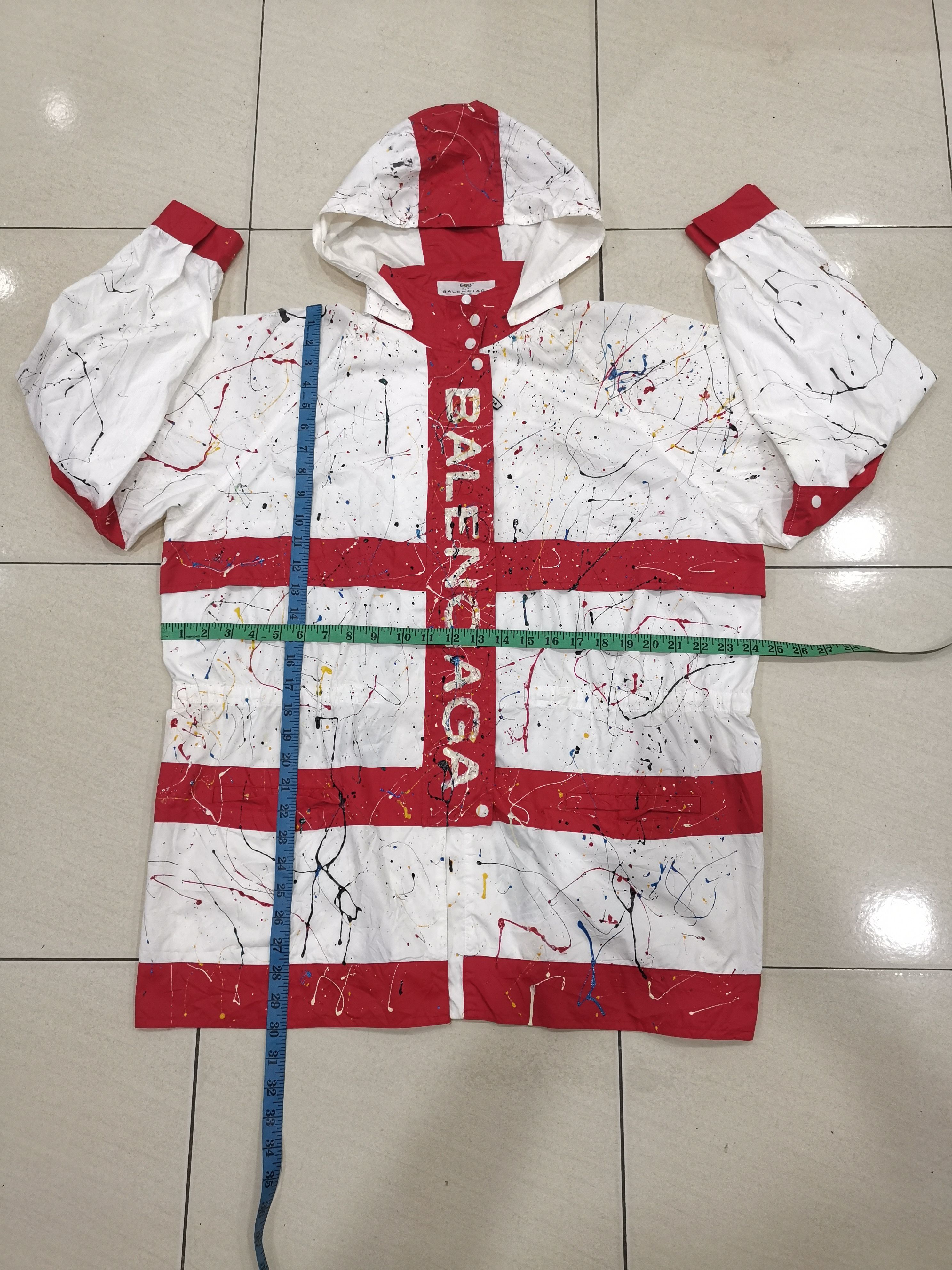 Balenciaga VTG Balenciaga BB SPELL OUT CUSTOM MADE PAINT SPLATTER Size US L / EU 52-54 / 3 - 14 Thumbnail