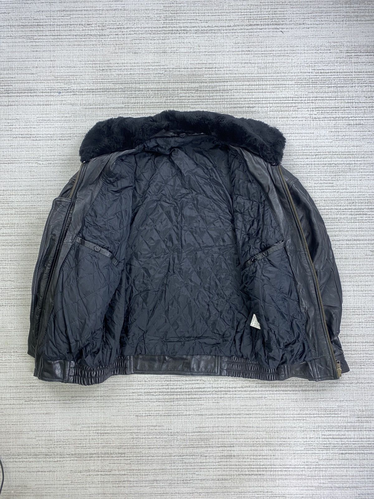 Japanese Brand × Vintage Vintage Marciano Rare Mink Fur Black Leather Jacket Size US L / EU 52-54 / 3 - 6 Thumbnail