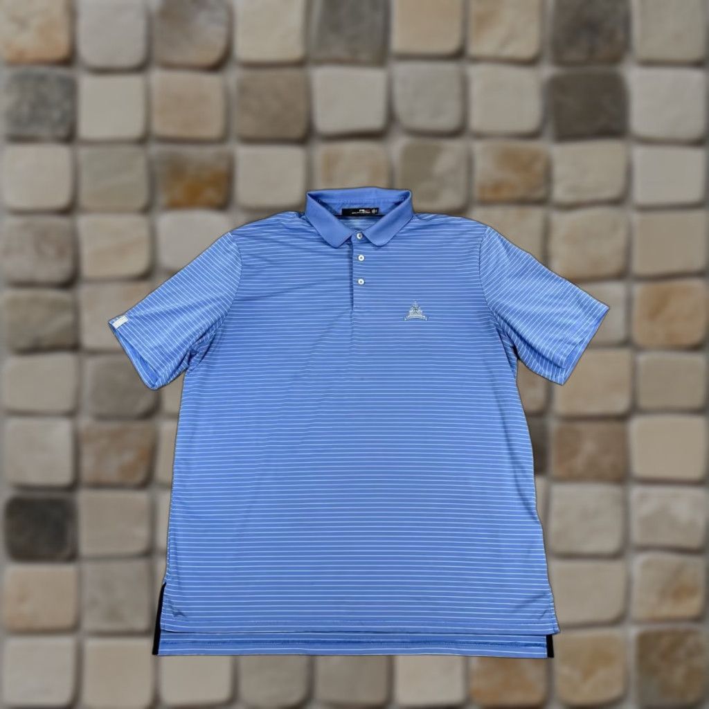 RLX Ralph Lauren RLX Ralph Lauren Polo Shirt Mens XL Blue White Golf Logo Shirt Size US XL / EU 56 / 4 - 1 Thumbnail