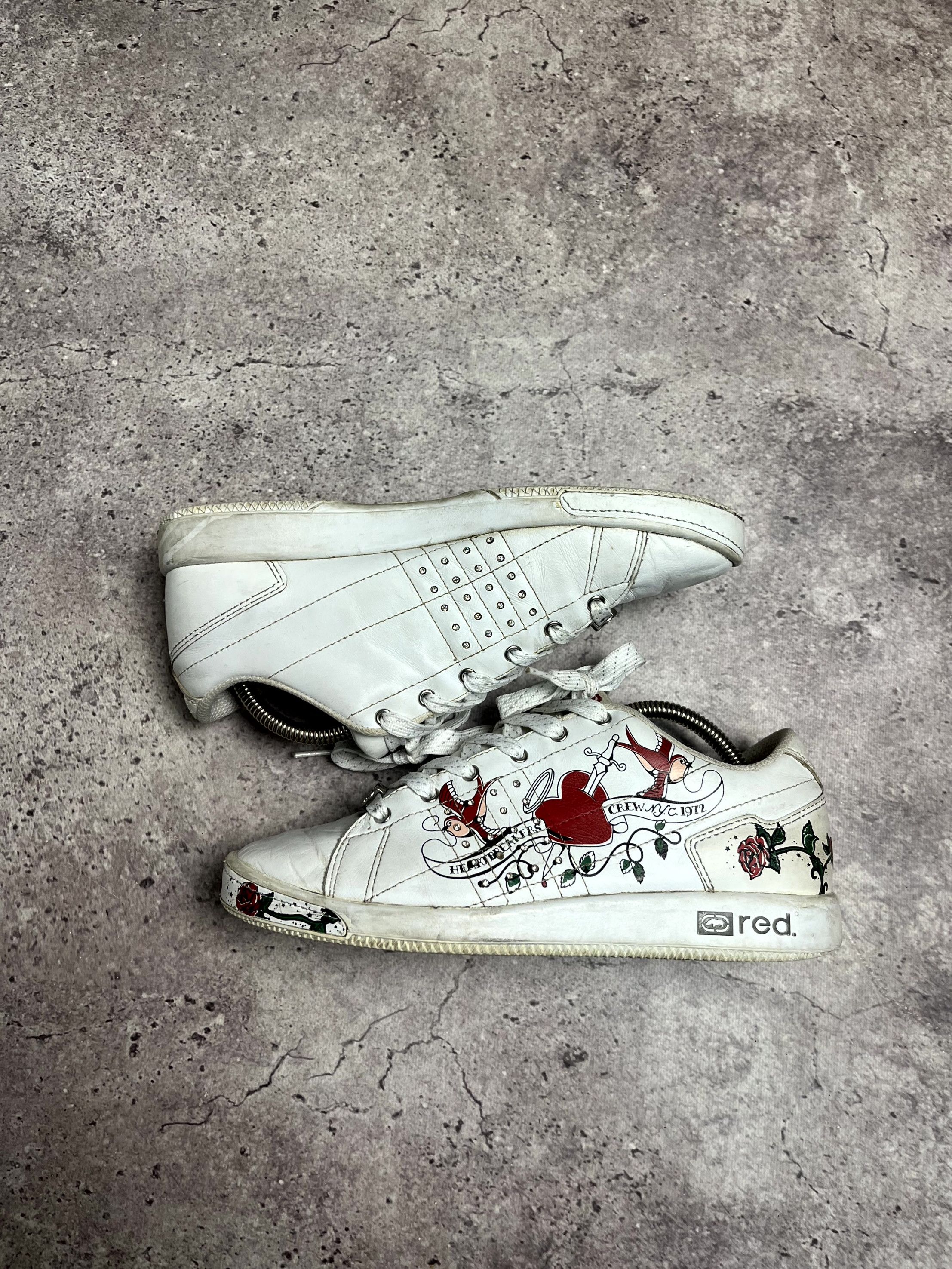 Ecko Unltd. Y2K Ecko Ecko Red White Sneakers Size US 7 EU 38 Size US 8 / IT 38 - 8 Thumbnail