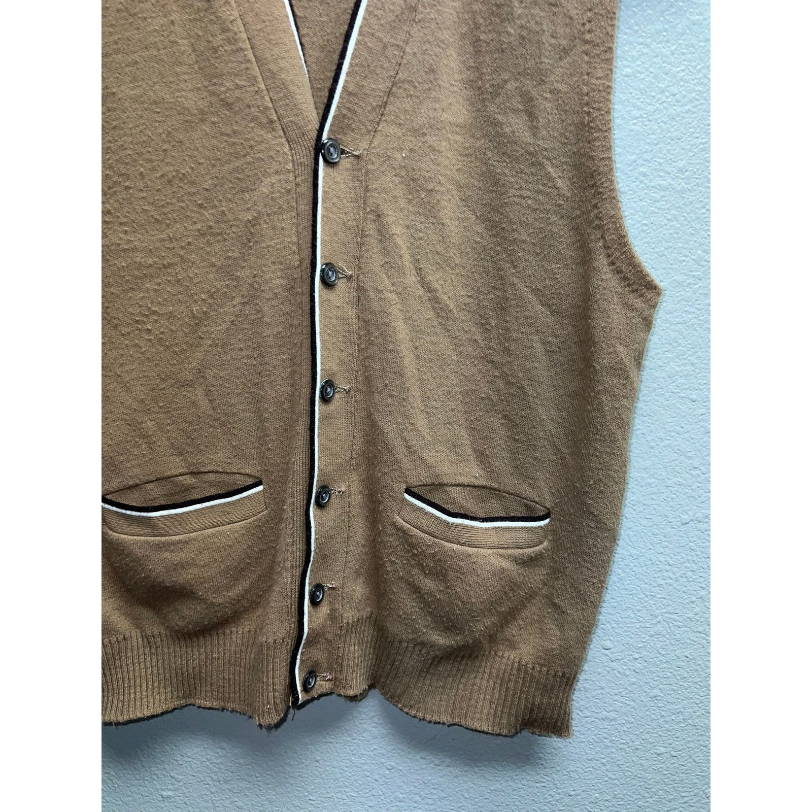 Vintage Vintage Pure Orlon By Campus Sweater Vest Brown VTG 70s 80s Size US M / EU 48-50 / 2 - 5 Thumbnail