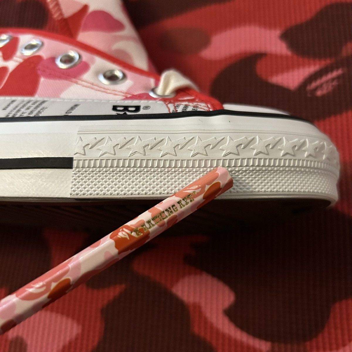 Bape BAPE Pink ABC Camo “Side Tape” APESTA Shoes Size US 9.5 / EU 42-43 - 6 Thumbnail