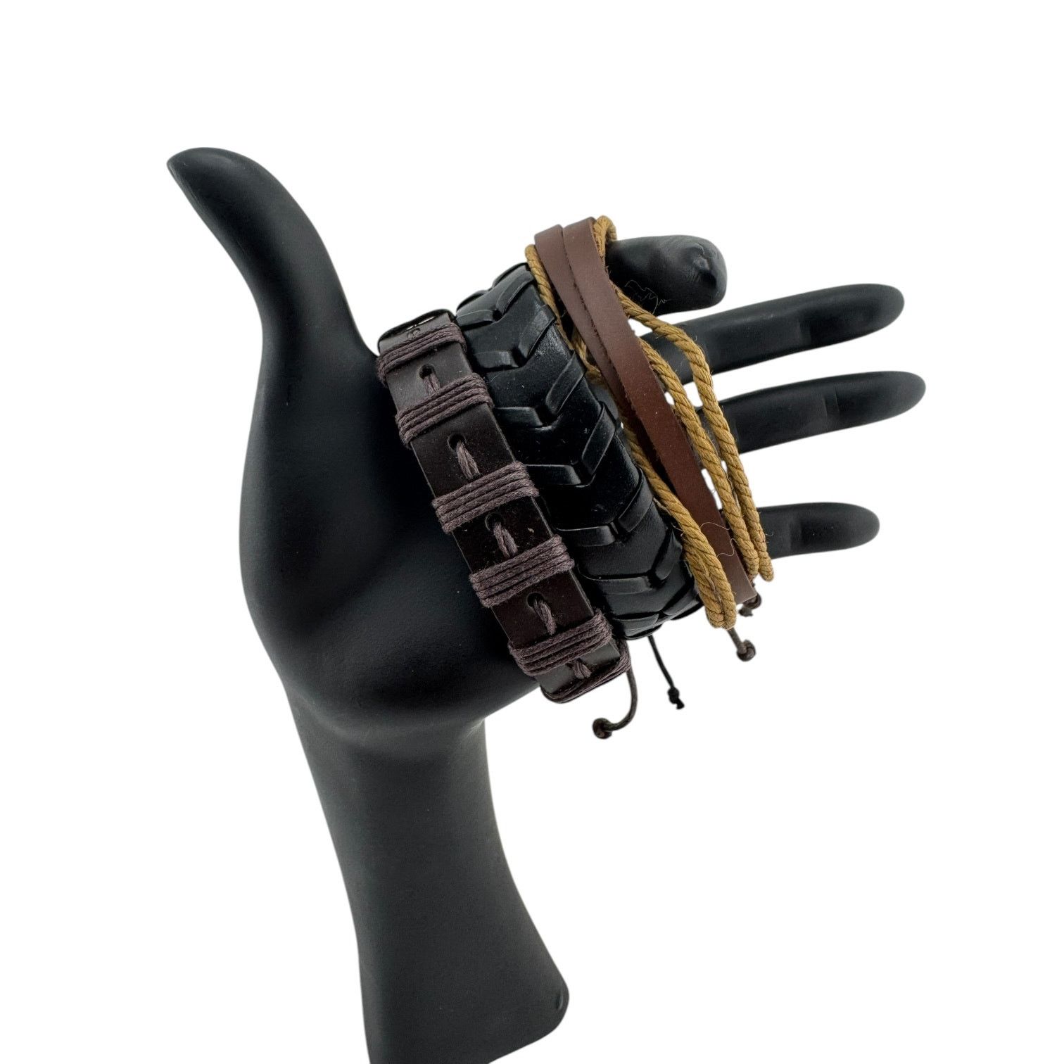 Other Renegades Riff Triple Leather Cuffs for Rebels & Daydreamers Size ONE SIZE - 3 Thumbnail