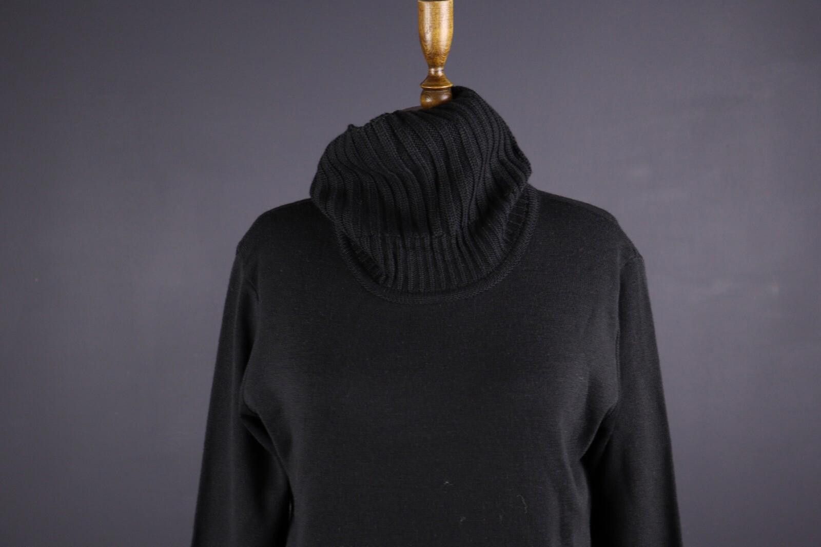 Carlo Colucci Carlo Colucci Black Wool Turtle Neck Knit Sweater Size 42 Size M / US 6-8 / IT 42-44 - 2 Thumbnail