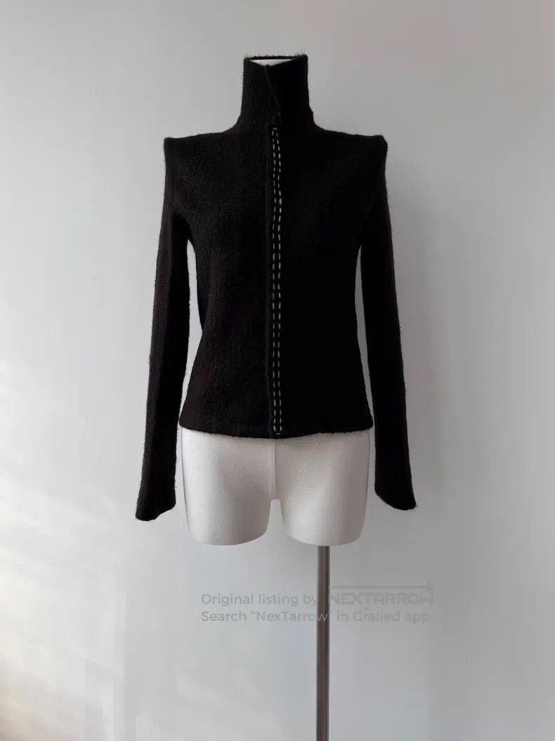 Yohji Yamamoto Yohji Yamamoto 2000AW Minimalist Shiny Thread Nested Wool Size ONE SIZE - 4 Thumbnail