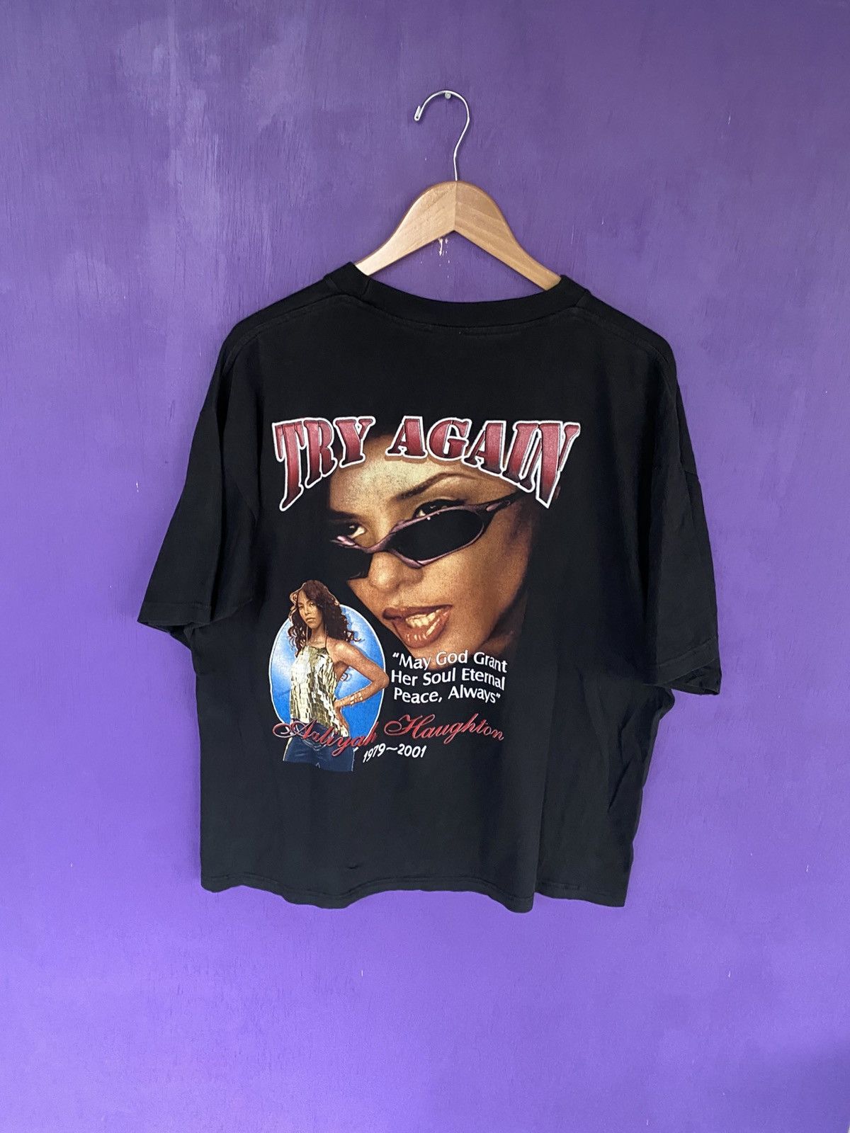 Rap Tees Vintage 2001 in memory of Aaliyah rap tee Size US XL / EU 56 / 4 - 2 Thumbnail