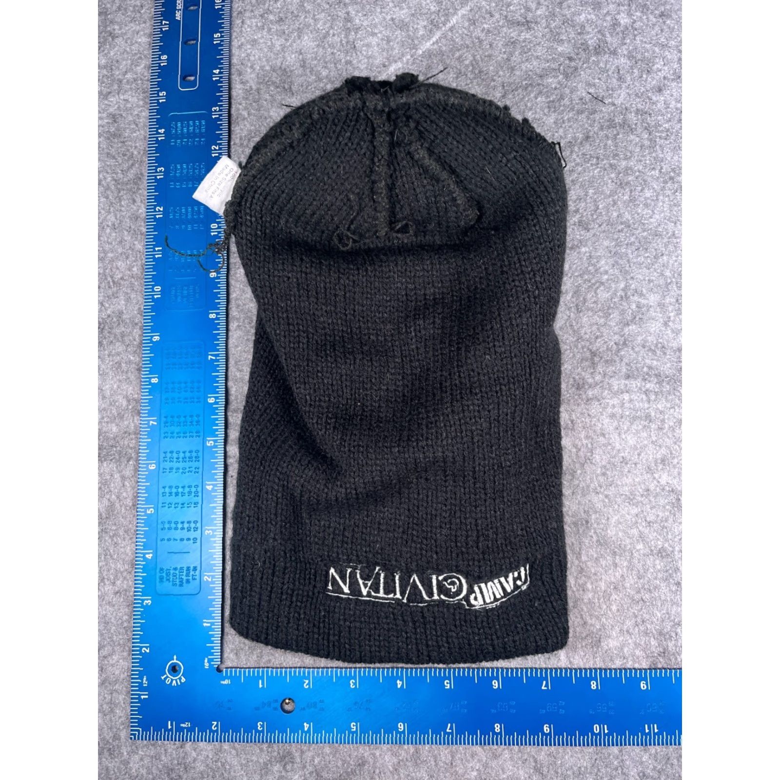 Vintage Camp Civitan Beanie Cap Unisex Adults One Size Black Gray Stripe Knit 100% Acrylic Pom Size ONE SIZE - 6 Thumbnail