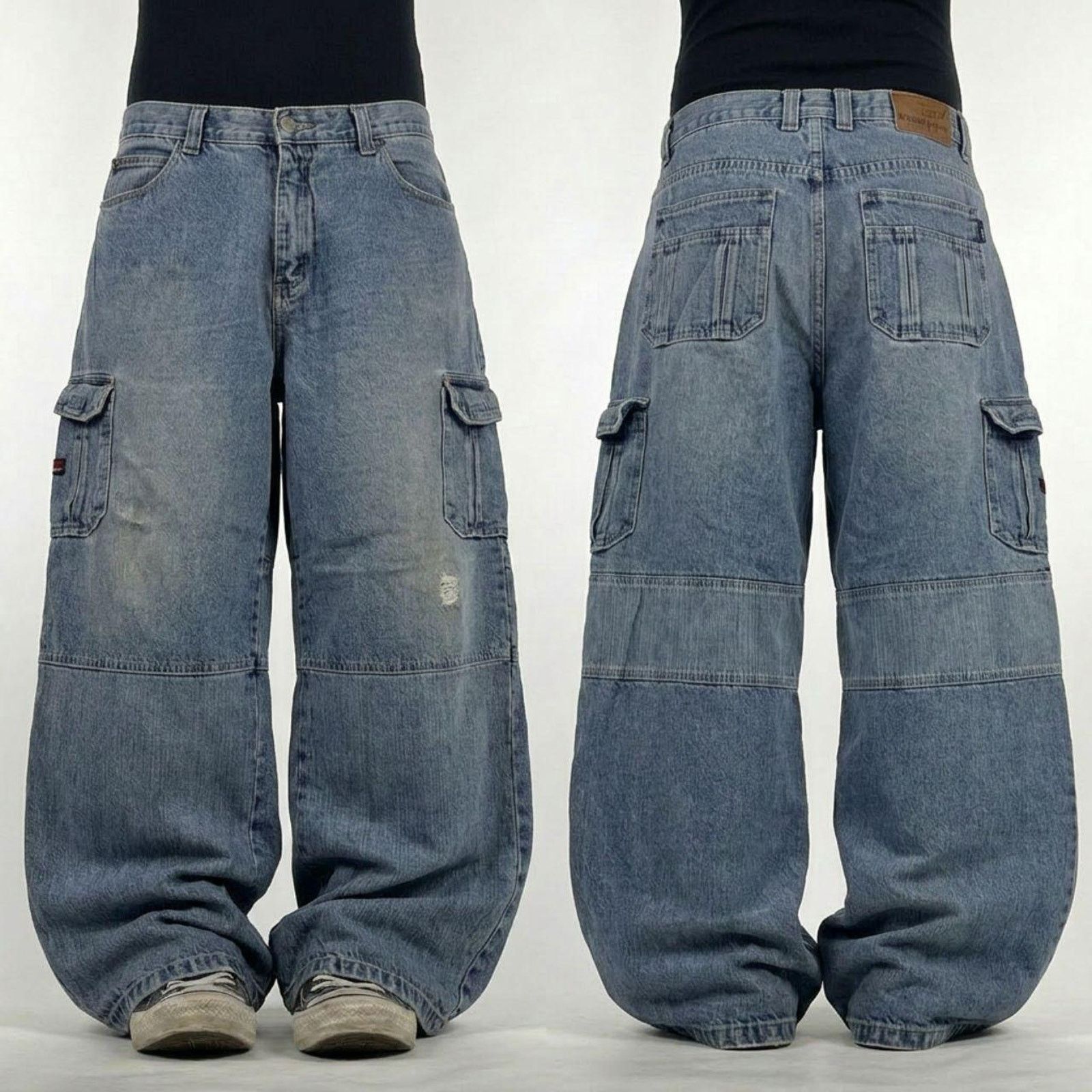 JNCO × Southpole × Vintage Southpole Faded Y2K Baggy Jeans Wide