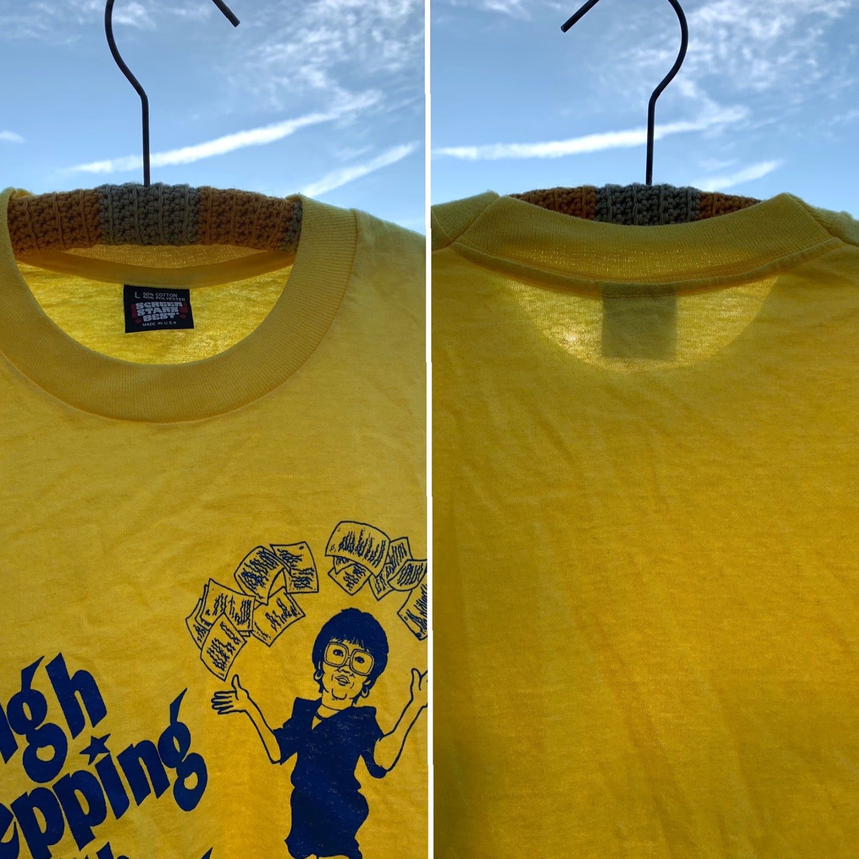 Vintage VINTAGE High Stepping With Frances Martin Luther King Jr Elementary T-Shirt L Mens Yellow Graphic Print 90s 80s Size US L / EU 52-54 / 3 - 5 Thumbnail
