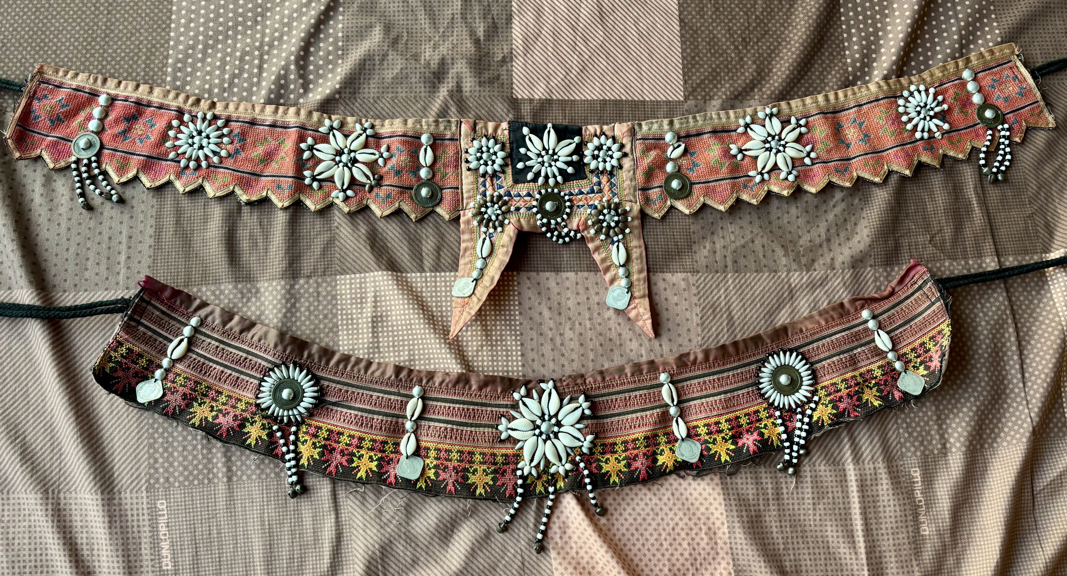 Handmade Handmade Ethnic Thai Hill Tribe Beads & Cowrie Shell Belt Size ONE SIZE - 17 Thumbnail