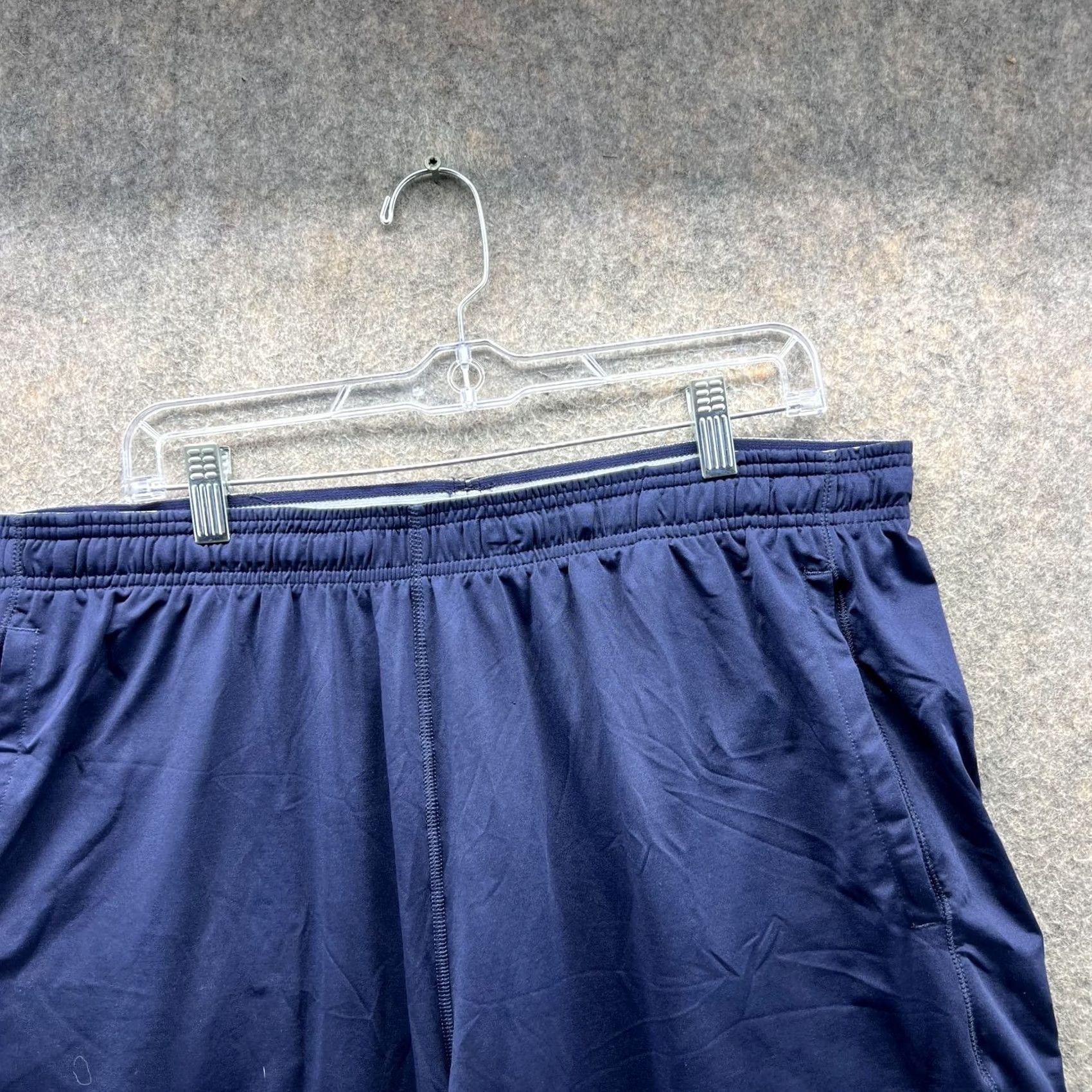 Under Armour Under Armour Shorts Mens XL Athletic Loose Fit Workout Gym Training Activewear Blue Jersey Pockets Moisture Wicking Quick Dry Drawstring Elastic Waist Size US 36 / EU 52 - 4 Thumbnail