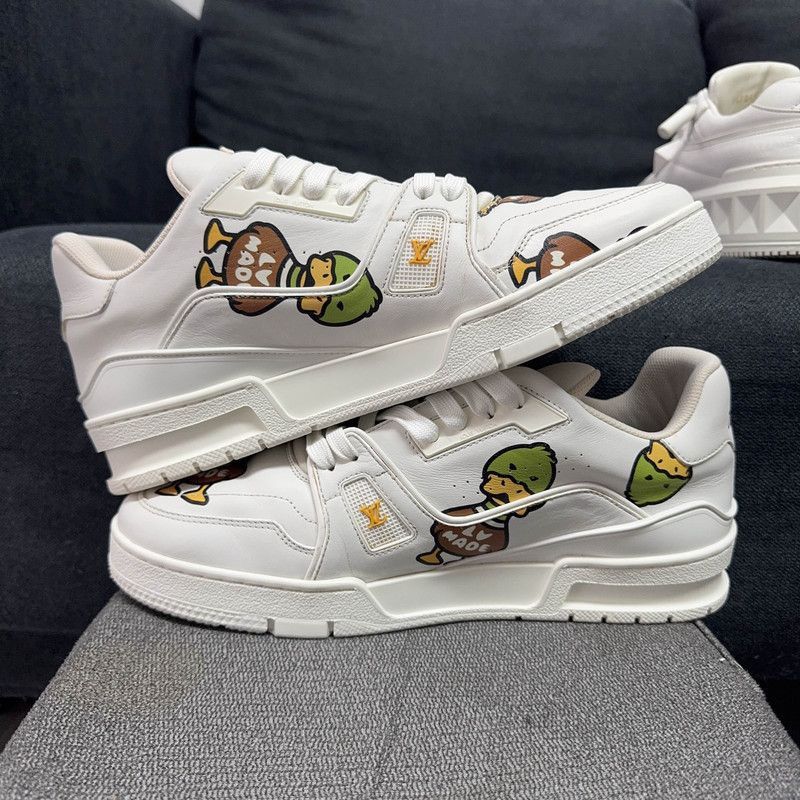 Louis Vuitton Nigo x Louis Vuitton Trainer Low-Top Sneakers - Size US 10 / EU 43 - 8 Thumbnail