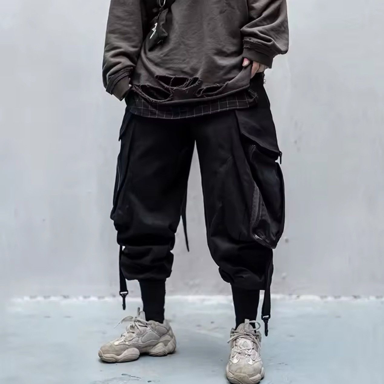 Designer Japanese Techwear Cargo Jogger Pants Size US 32 / EU 48 - 2 Thumbnail