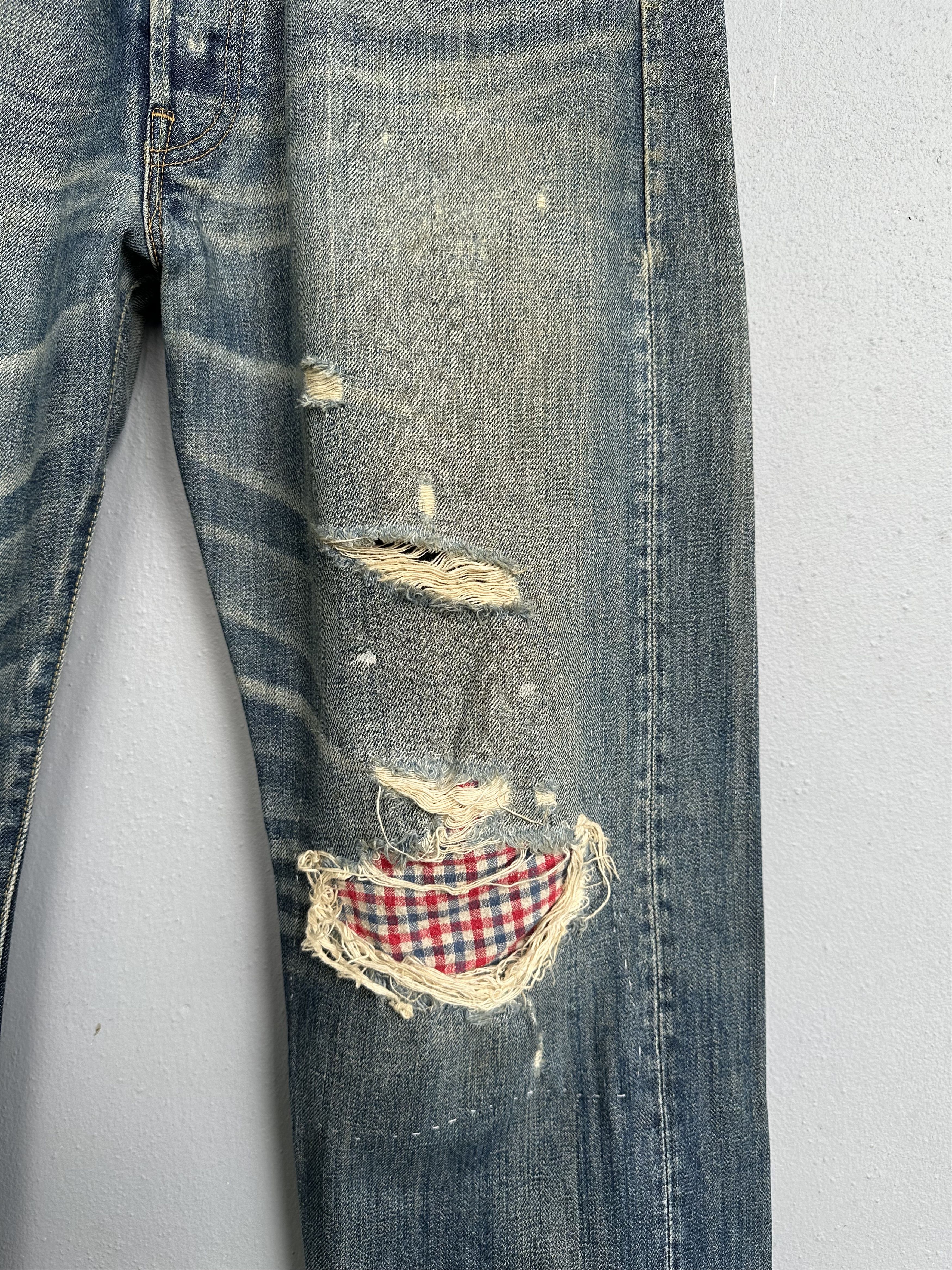 Levi's Vintage Clothing Vintage Levi's 501 Big E 1971 Distressed Reproduction Jeans Size US 34 / EU 50 - 11 Thumbnail