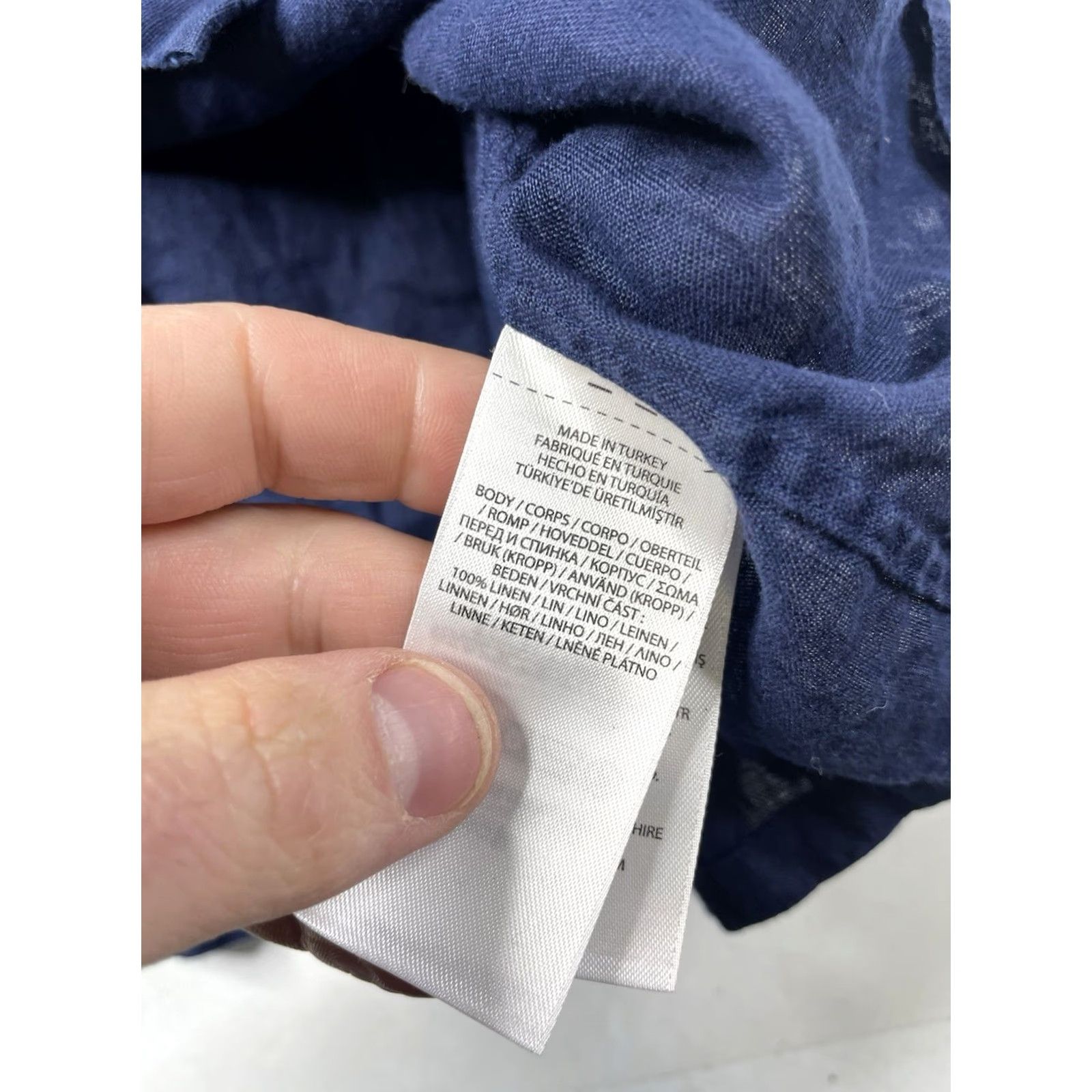 Polo Ralph Lauren Polo Ralph Lauren Shirt Mens XXL Blue Linen Blend Short Sleeve Camp Collar Pony Button-Up Collared Classic Casual Size US XXL / EU 58 / 5 - 7 Thumbnail
