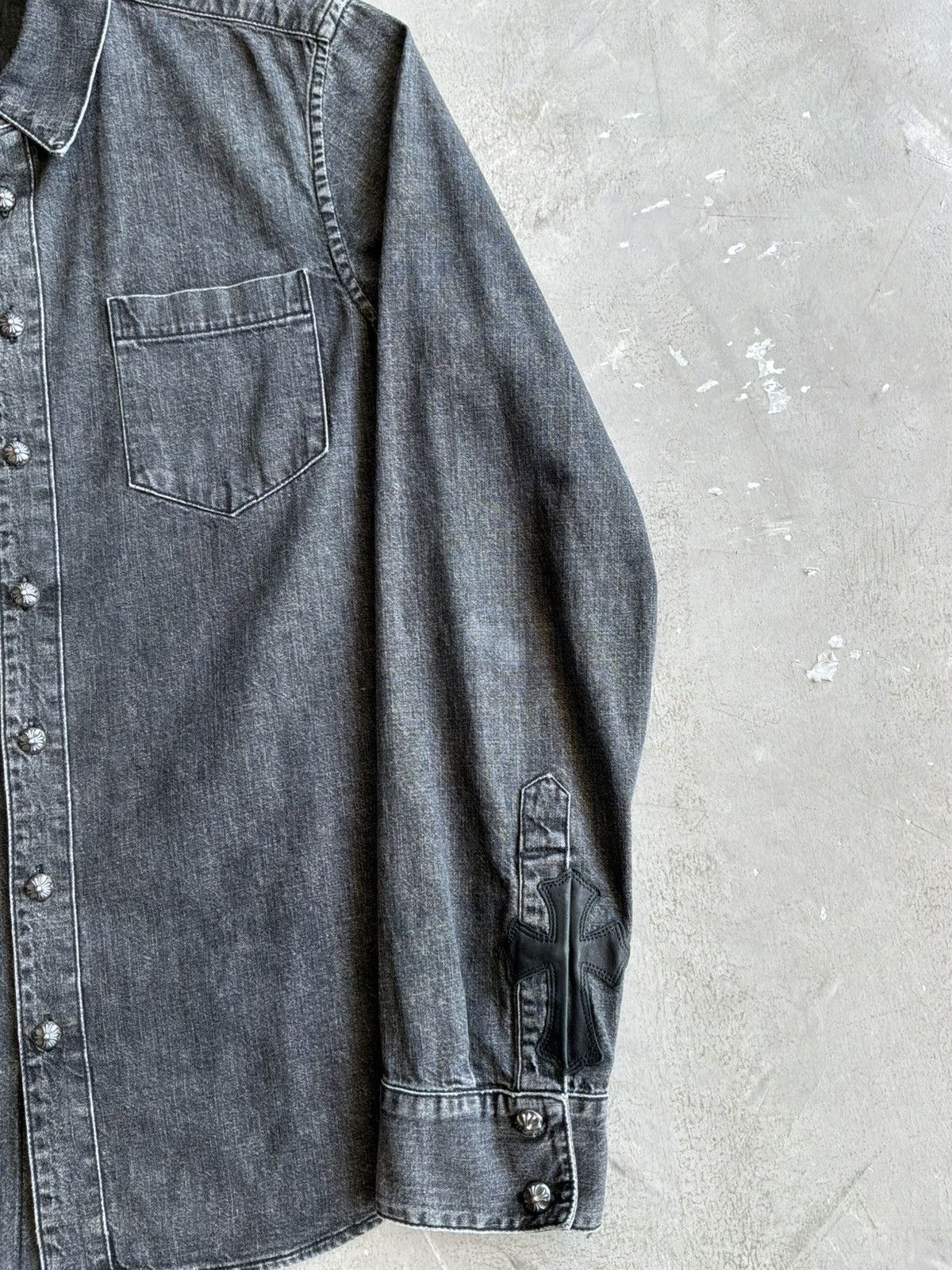 Chrome Hearts Chrome Hearts - Selvedge Denim Workdog Shirt Size US M / EU 48-50 / 2 - 2 Thumbnail