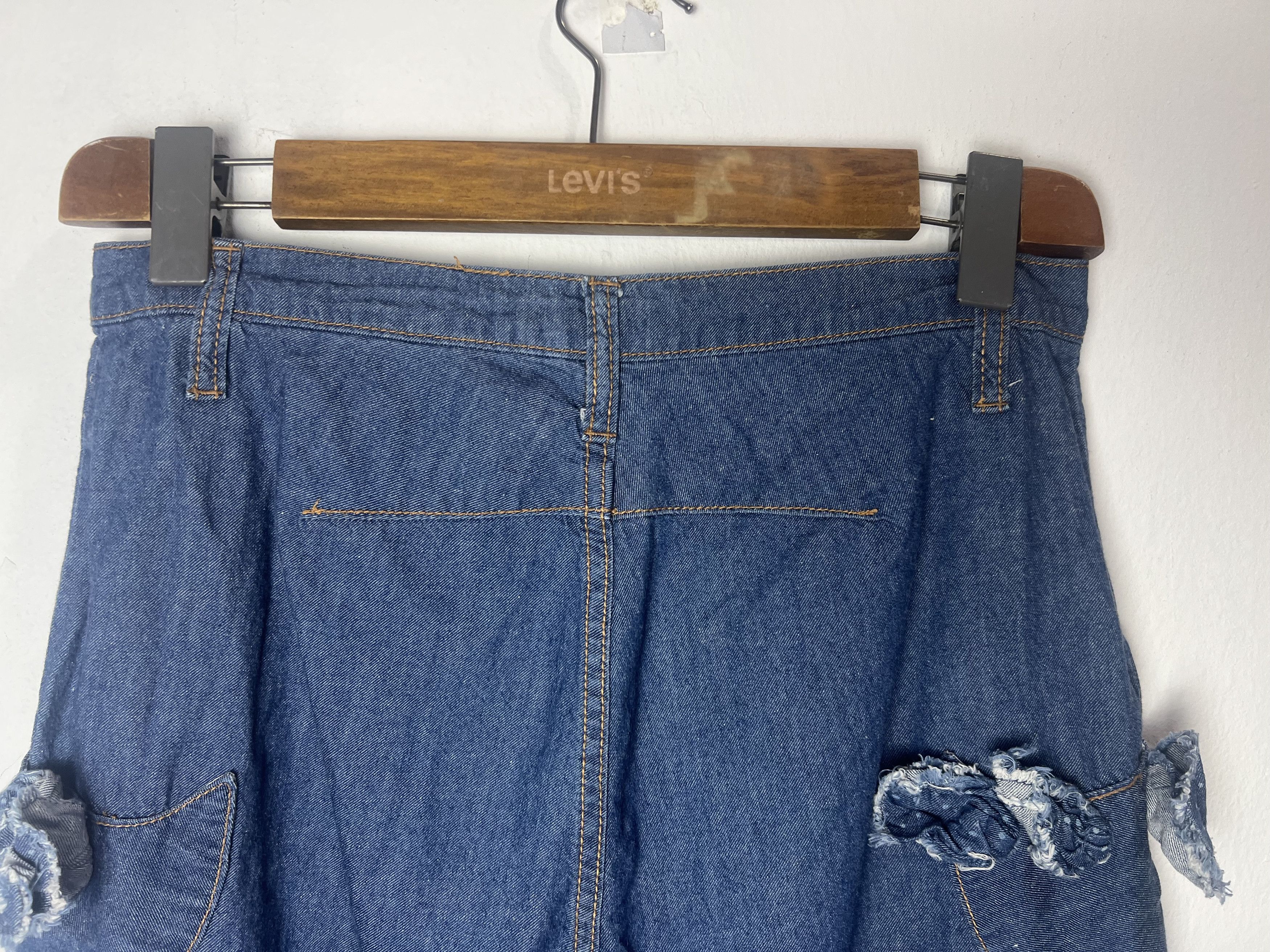 Ne-Net Ne-Net Drop Crotch Silhouette Distressed Denim Jeans Size 30" / US 8 / IT 44 - 6 Thumbnail