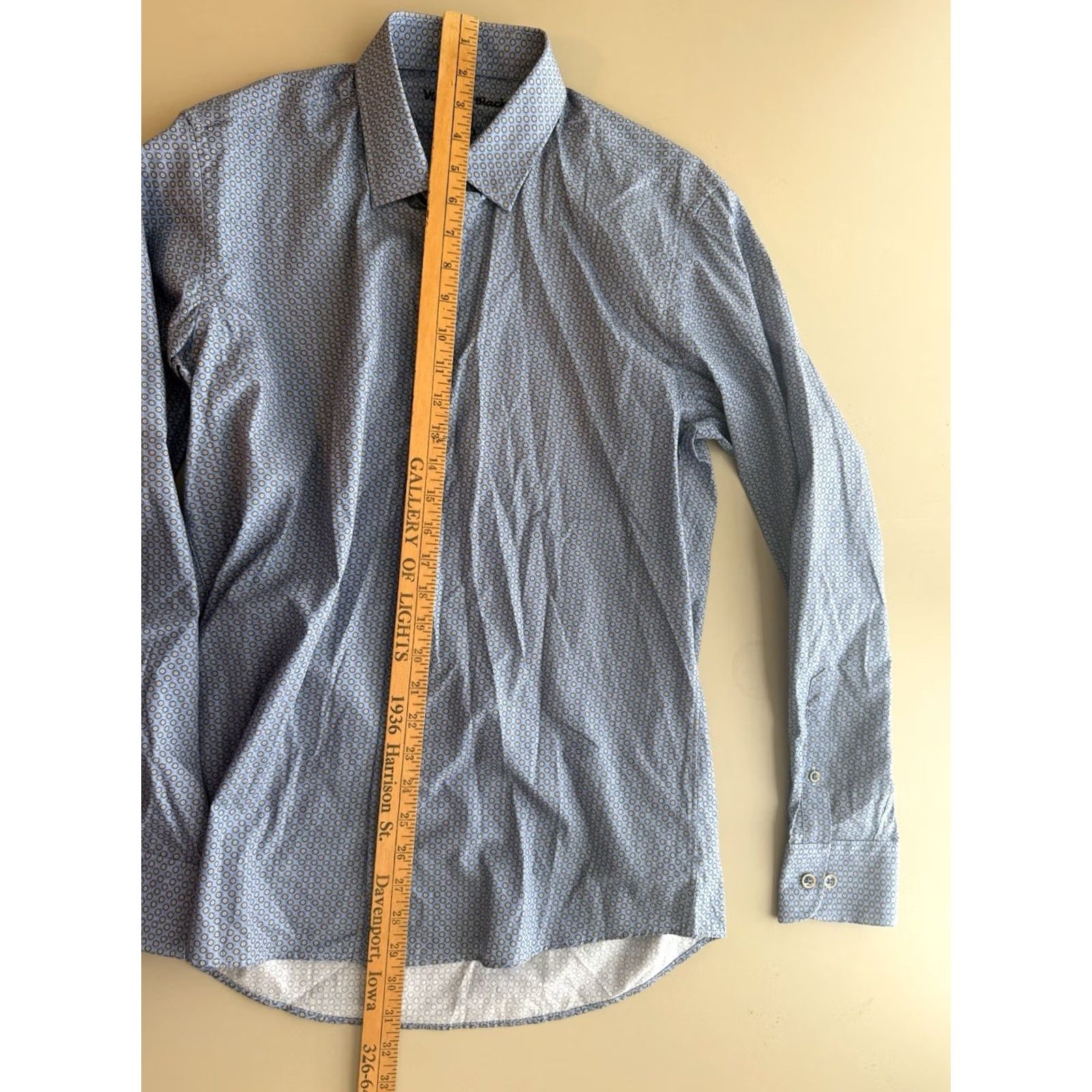 Luchiano Visconti Visconti Mens Shirt Long Sleeve Blue Geometric Dot M Size US M / EU 48-50 / 2 - 5 Thumbnail