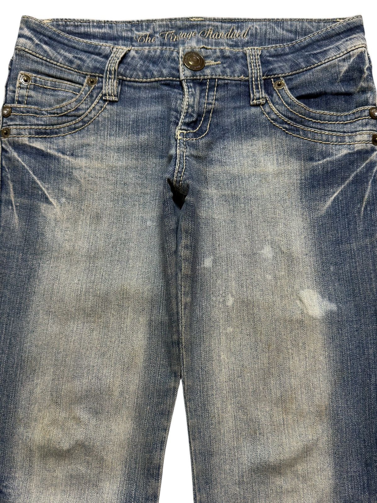 Hysteric Glamour Vintage Y2K Japanese Brand Blue Faded Wash Wide Leg Flare Size US 30 / EU 46 - 3 Thumbnail