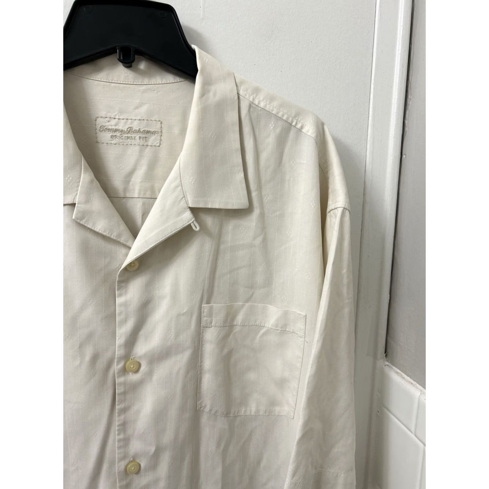 Tommy Bahama Tommy Bahama Shirt Mens XL Beige 100% Silk Button-Down Short Sleeve Island Style Resort Wear Size US XL / EU 56 / 4 - 4 Thumbnail