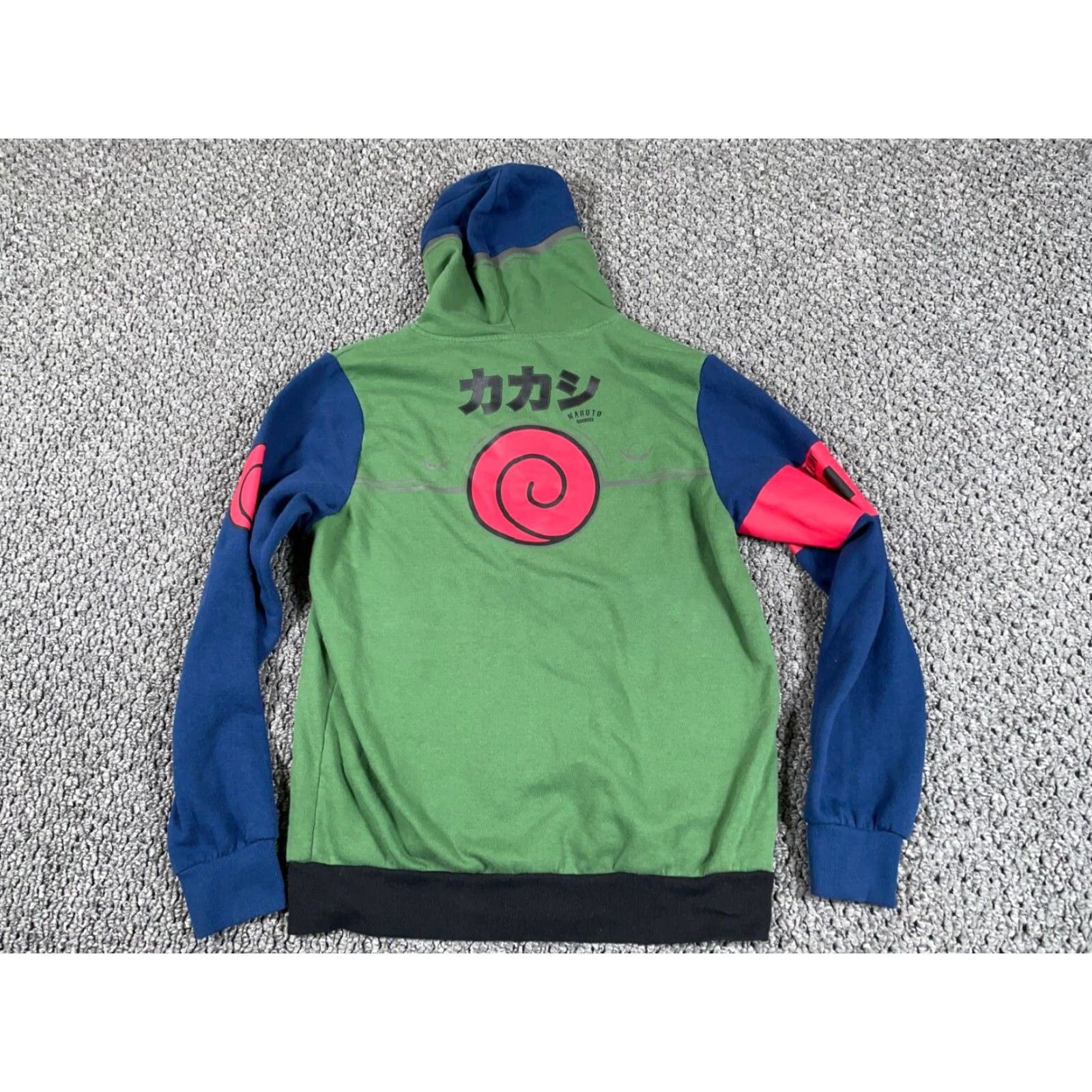 Vintage Naruto Hoodie Adult Medium Green Full Zip Sweatshirt 2007 90s Retro Anime Graphic Print Mens Size US M / EU 48-50 / 2 - 2 Thumbnail