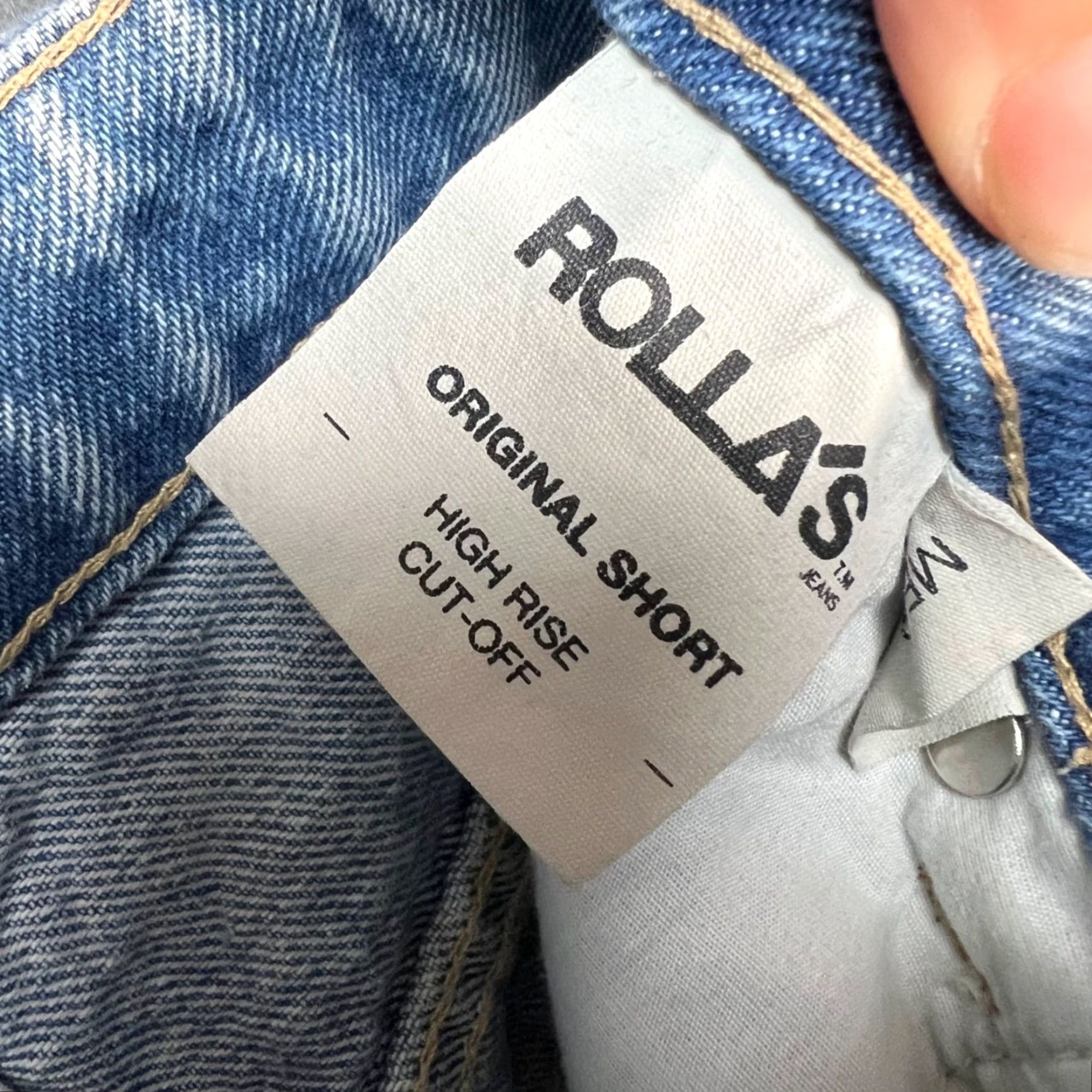 Vintage Rollas Womens 24 High Rise Cut-Off Denim Shorts City Bleach Raw Hem Jeans Cut-Offs 5-Pocket Summer Womens Size 42" / US 20 - 4 Thumbnail
