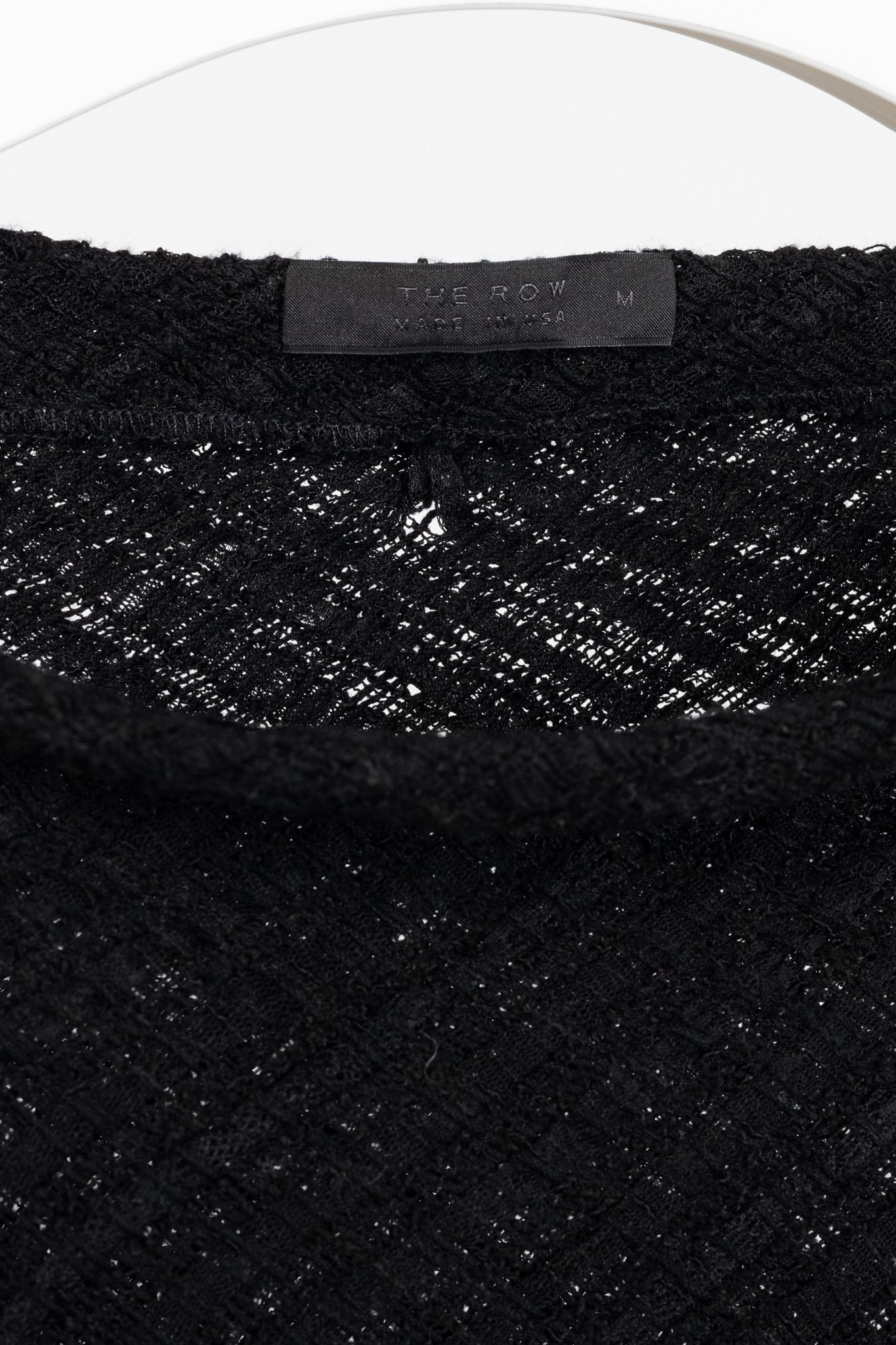 The Row The Row Black Woven-Knit Fringe Sweater Size M / US 6-8 / IT 42-44 - 4 Thumbnail