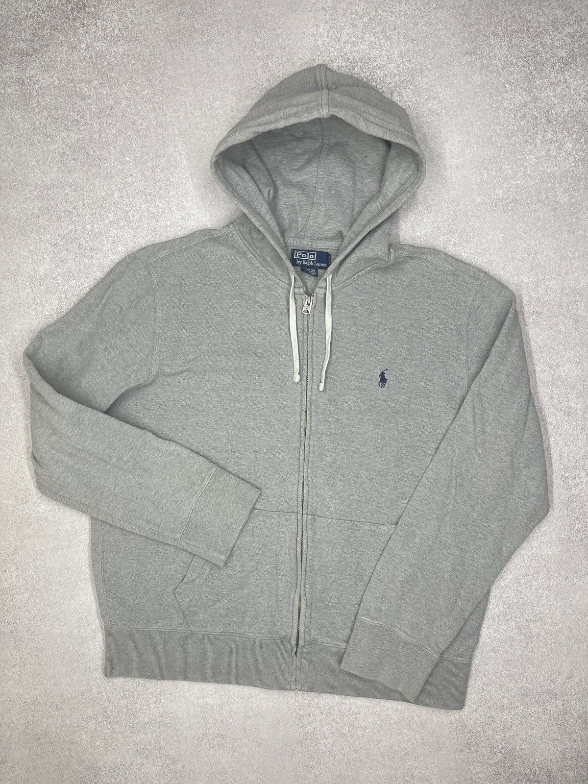 Polo Ralph Lauren Vintage Polo Ralph Lauren Zip Hoodie Grey Y2K Rugby Size L Size US L / EU 52-54 / 3 - 2 Thumbnail