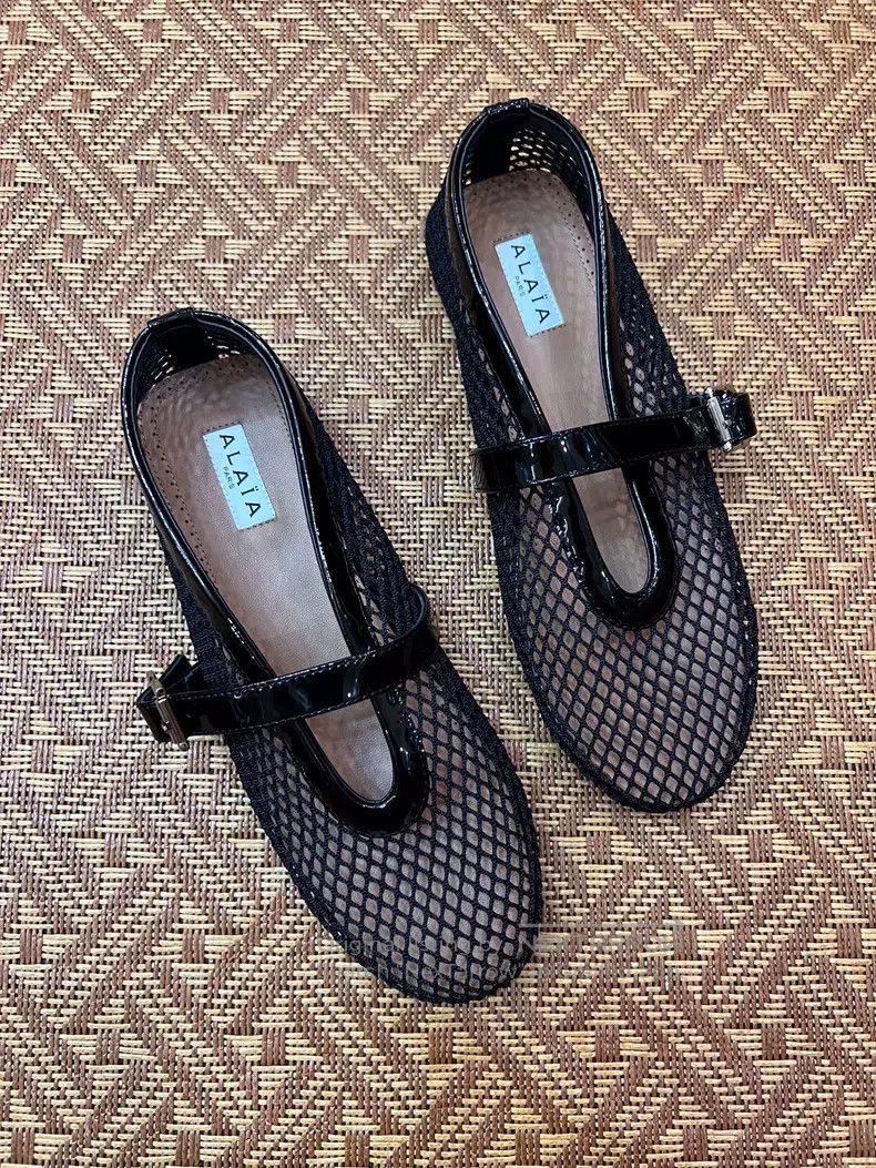 Alaia Alaia Mesh Women's Ballet Flats Size US 7.5 / IT 37.5 - 3 Thumbnail