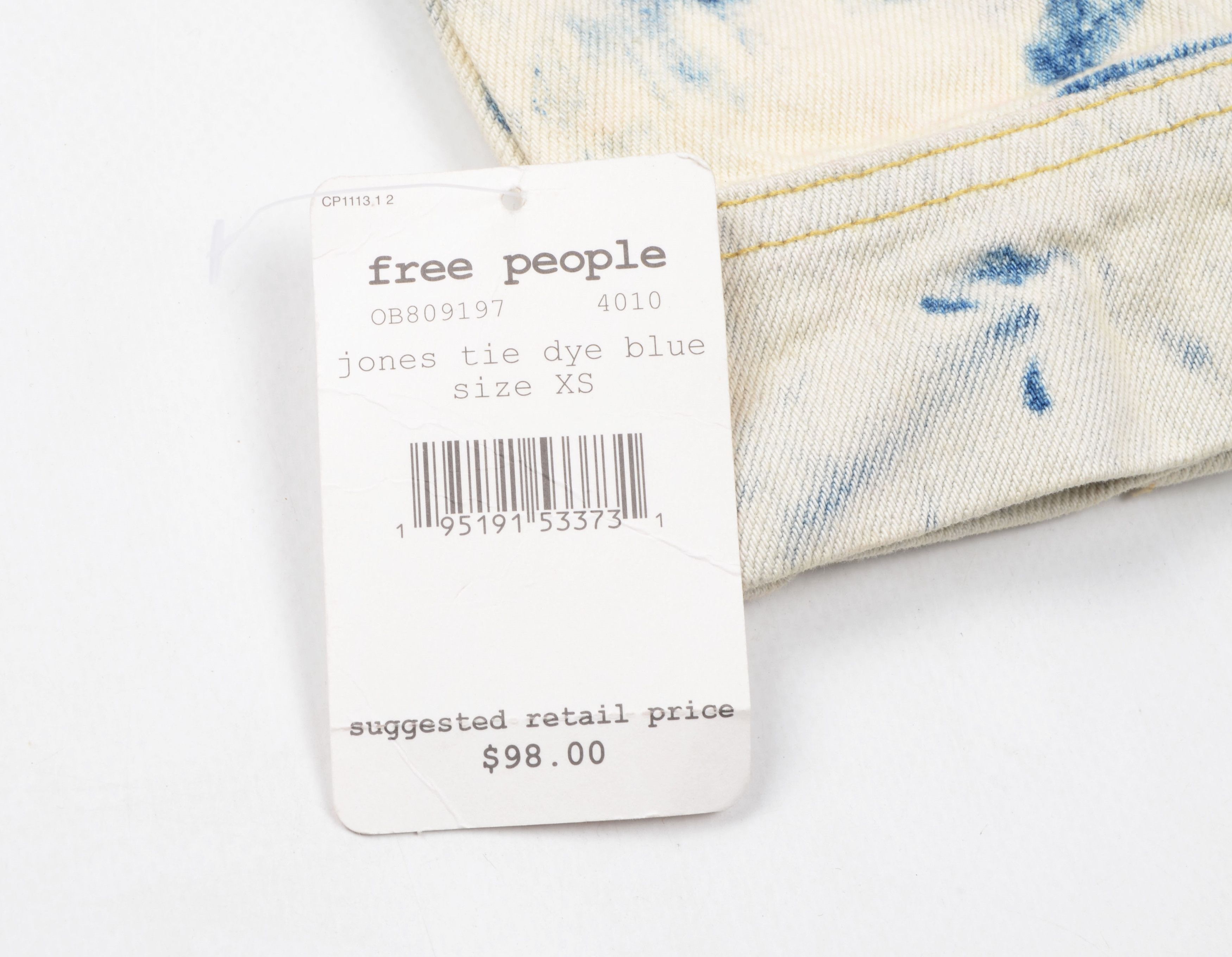 Free People Free People Jones Tie Dye Y2K Boho Denim Jacket Size US XS / EU 42 / 0 - 8 Thumbnail