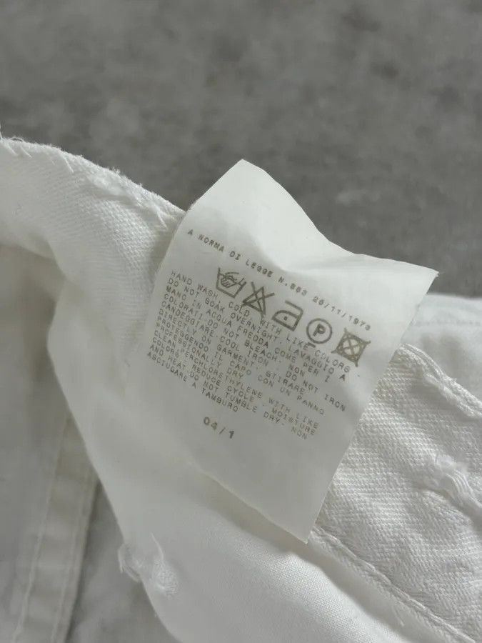 Just Cavalli SS2004 Cavalli Distressed White Denim Jeans Size US 32 / EU 48 - 13 Thumbnail
