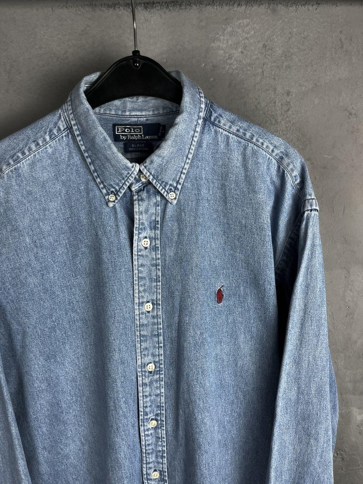 Polo Ralph Lauren Ralph Lauren button shirt denim vintage Rare ! Size US XL / EU 56 / 4 - 4 Thumbnail