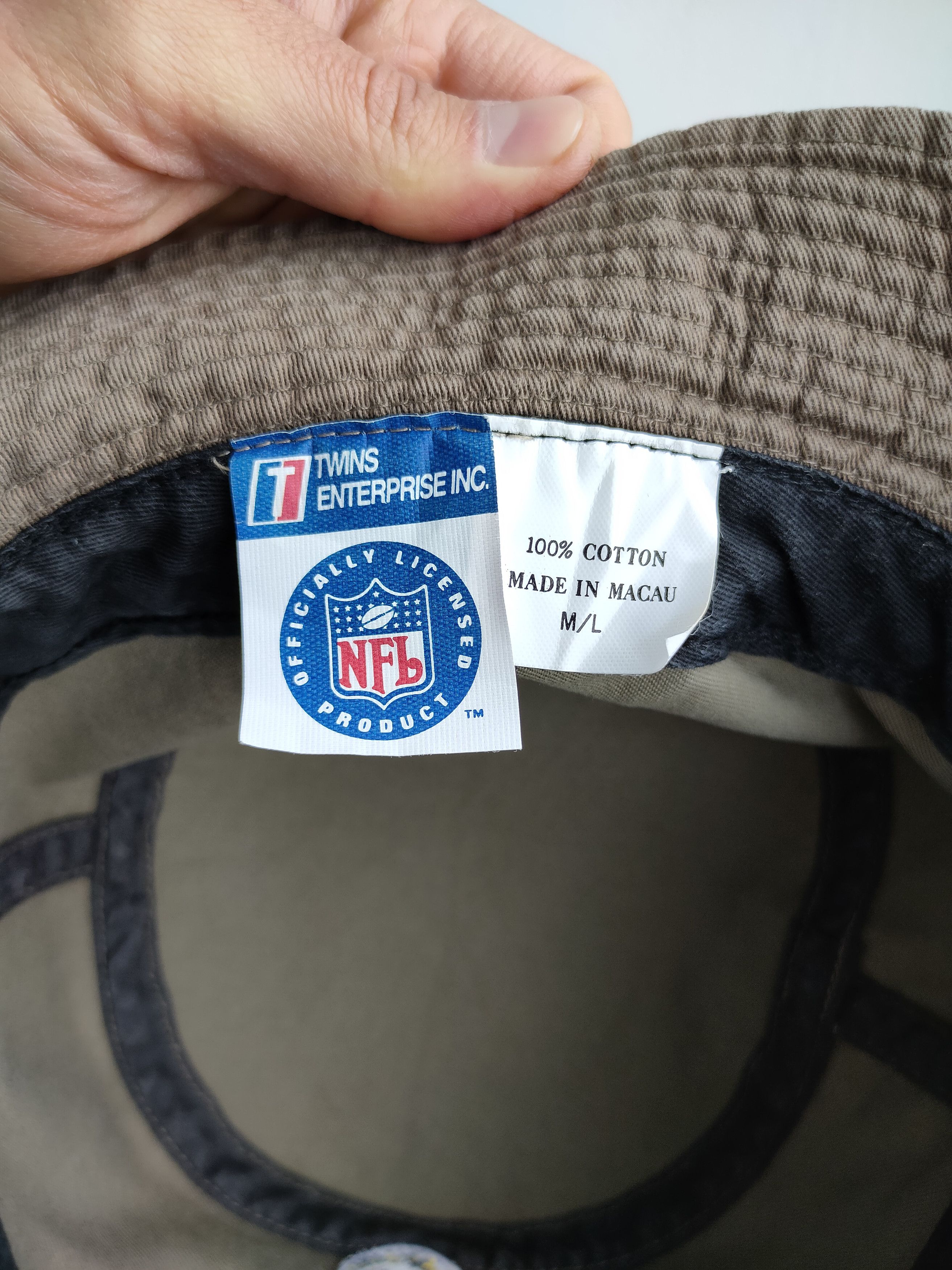 NFL Vintage Bucket Hat NFL Twins Enterprise Rugby Helmet Logo Size ONE SIZE - 7 Thumbnail