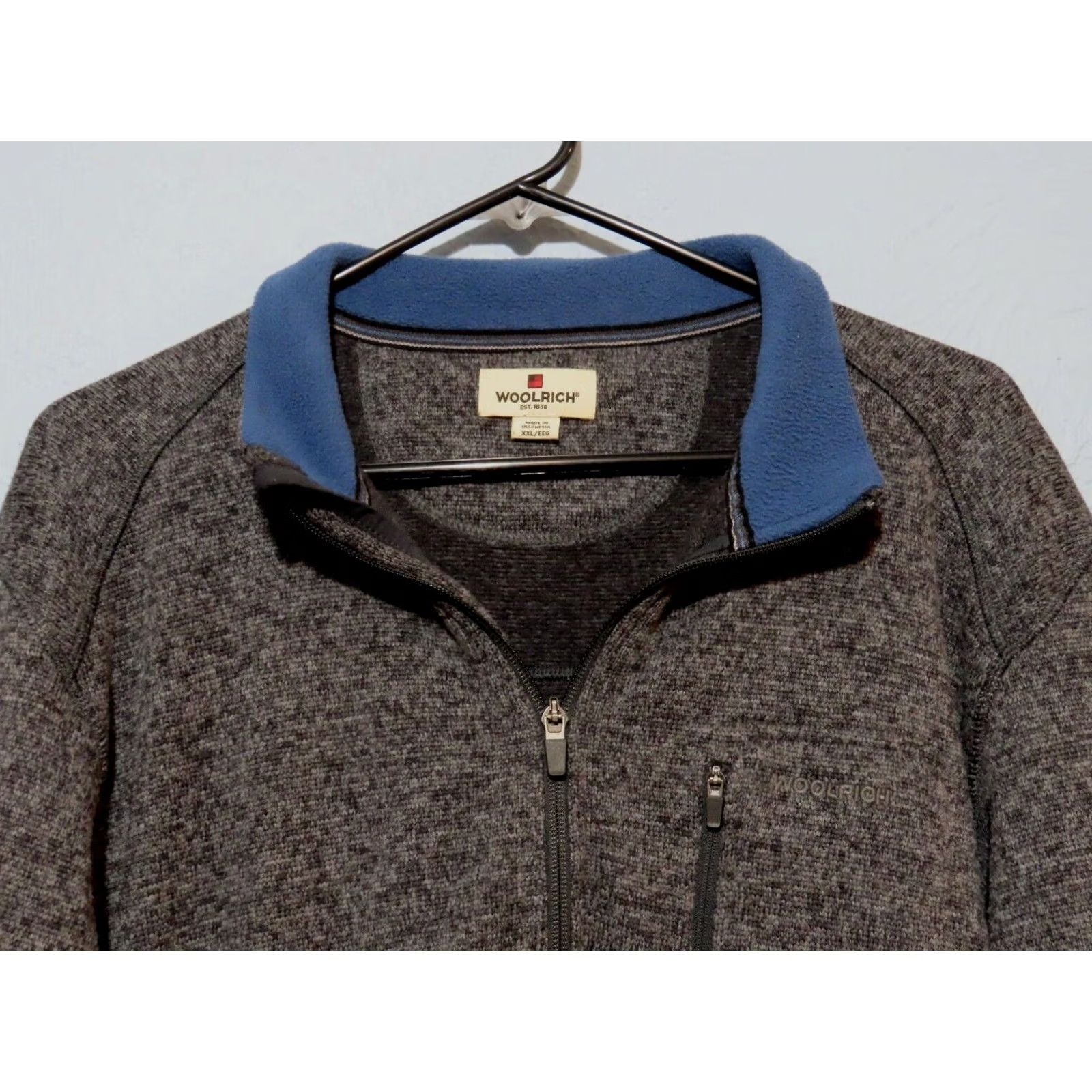 Vintage Woolrich Mens Sweatshirt 2XL Gray Mock Neck 1/4 Zip Pullover Long Sleeve Polyester Hiking Walking Sweater Regular Mens Size US XXL / EU 58 / 5 - 3 Thumbnail