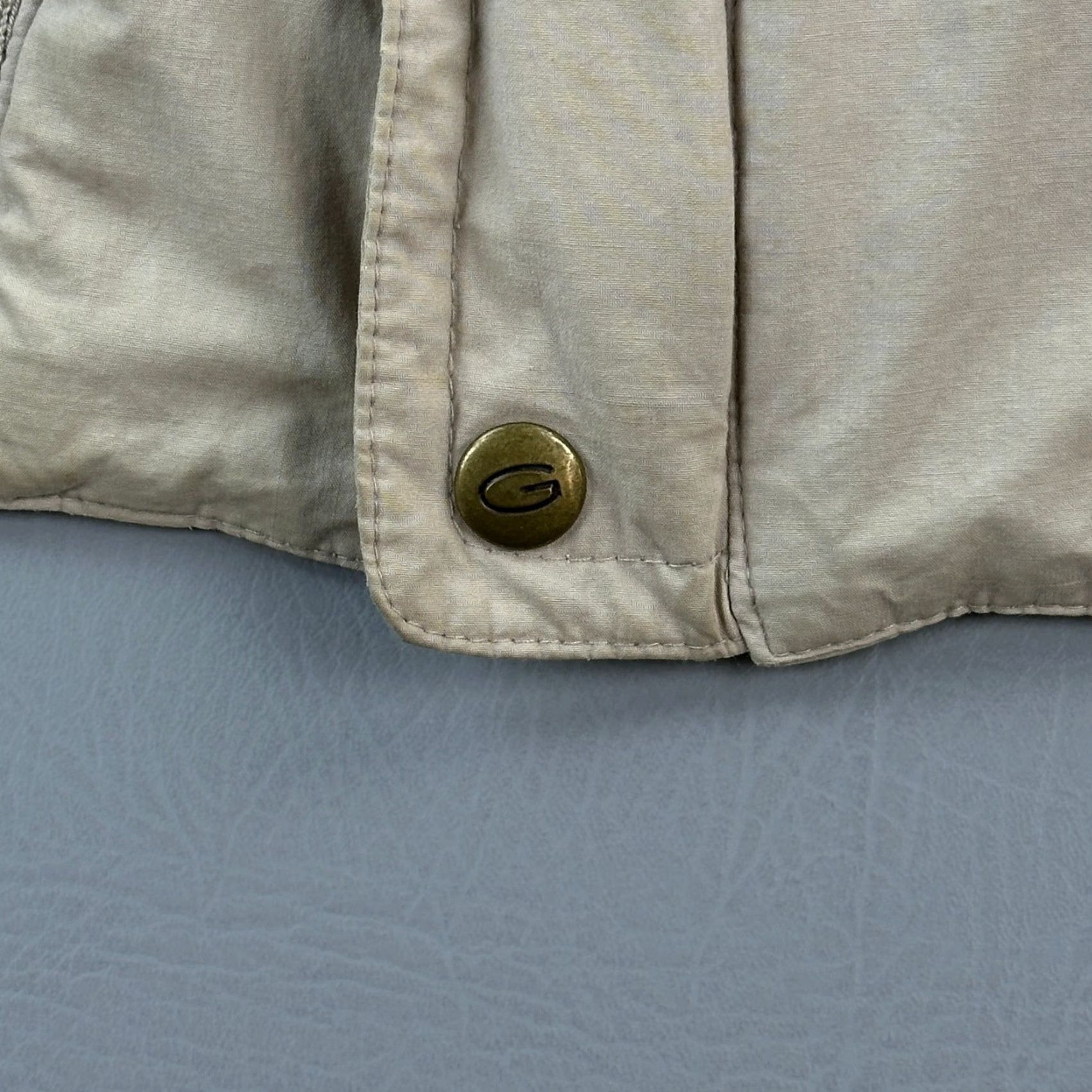 Gant VINTAGE Gant Jacket Mens Medium Beige Flannel Down Liner Leather Collar Bomber Jacket Size US M / EU 48-50 / 2 - 4 Thumbnail