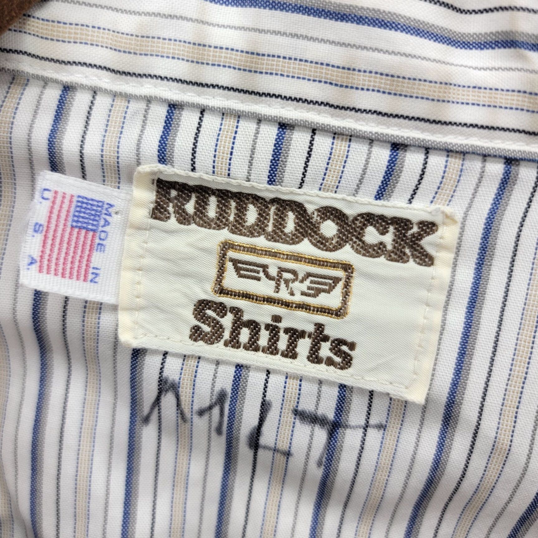 Vintage VINTAGE Ruddock Shirt Adult Large Blue USA Pearl Snap Flying R Cowboy Rodeo Size US L / EU 52-54 / 3 - 5 Thumbnail