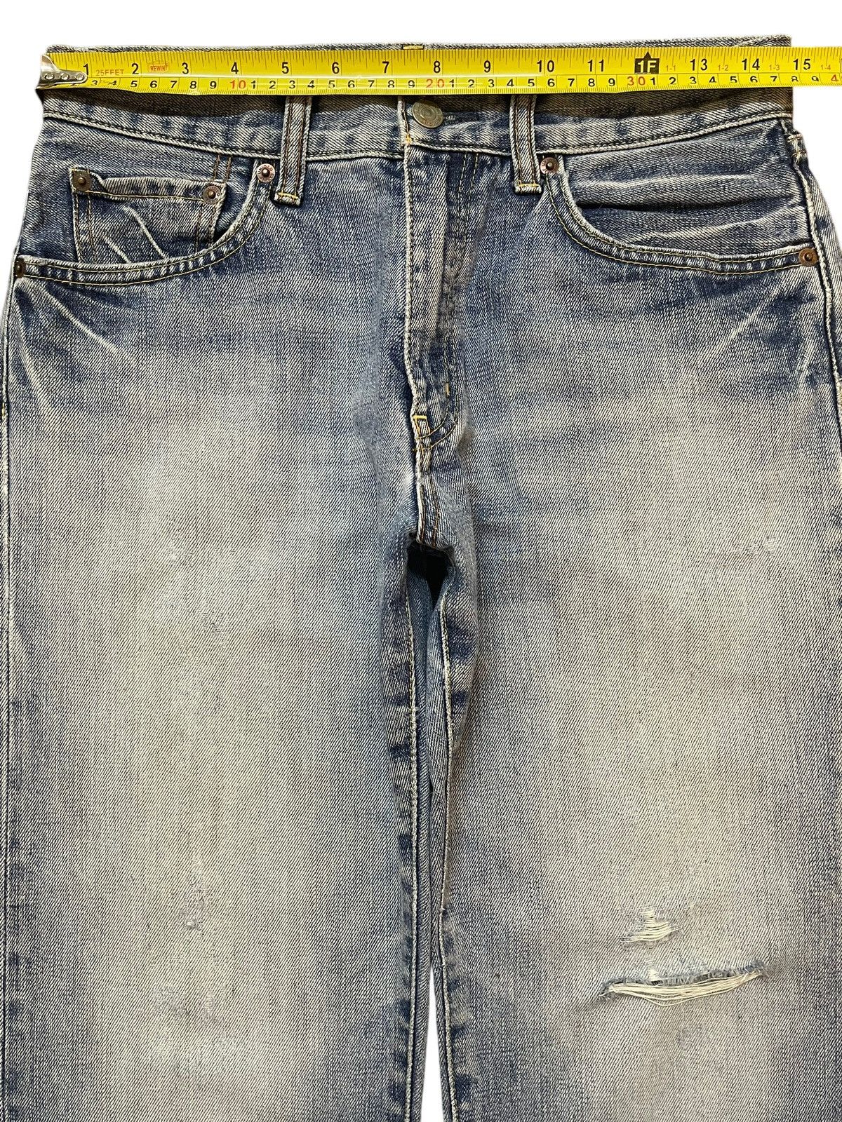 Uniqlo Vintage Japanese Uniqlo Faded Wash Distress Baggy Jeans Size US 29 - 11 Thumbnail