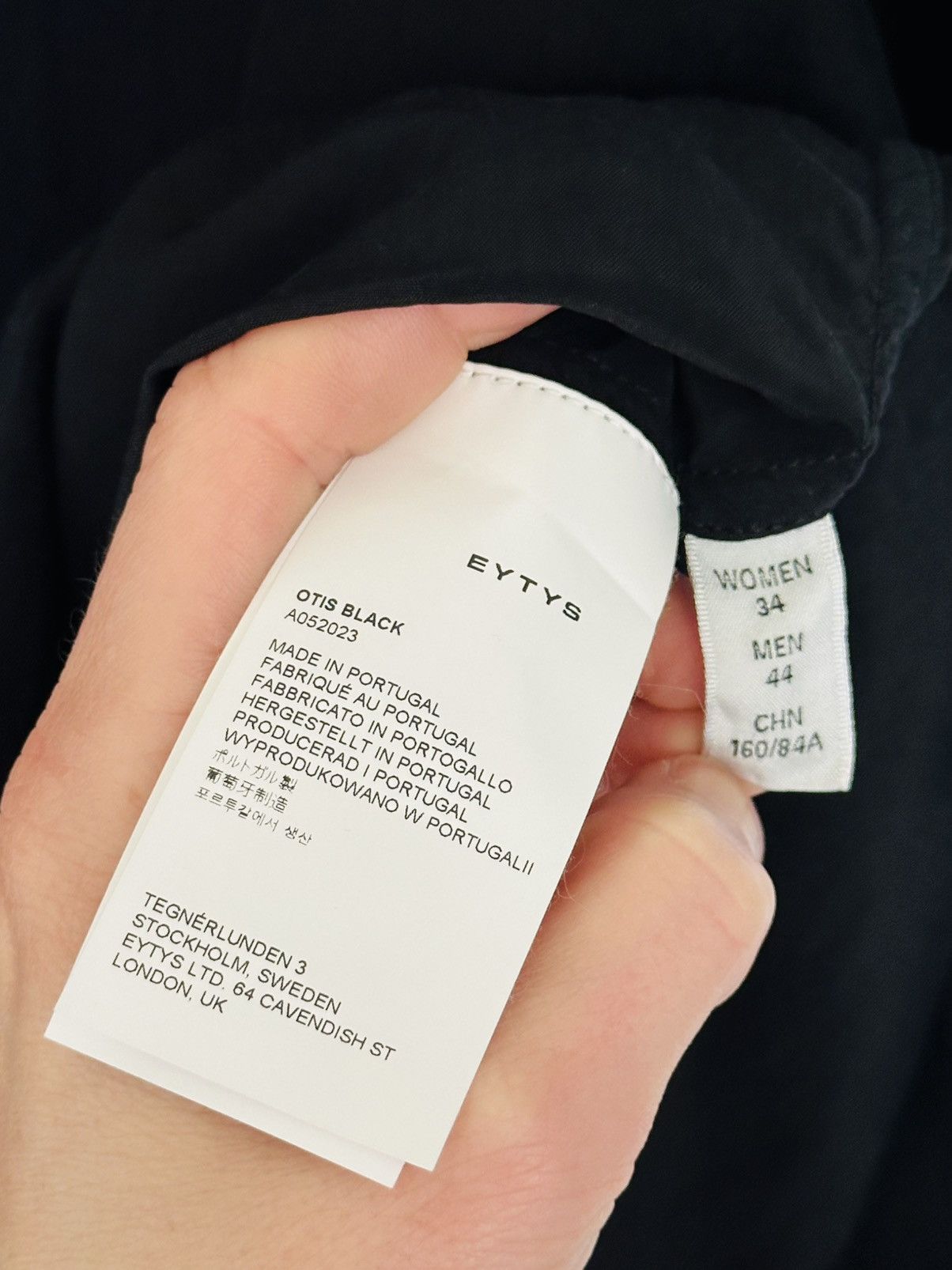 Eytys Black Otis shirt Size US XS / EU 42 / 0 - 8 Thumbnail